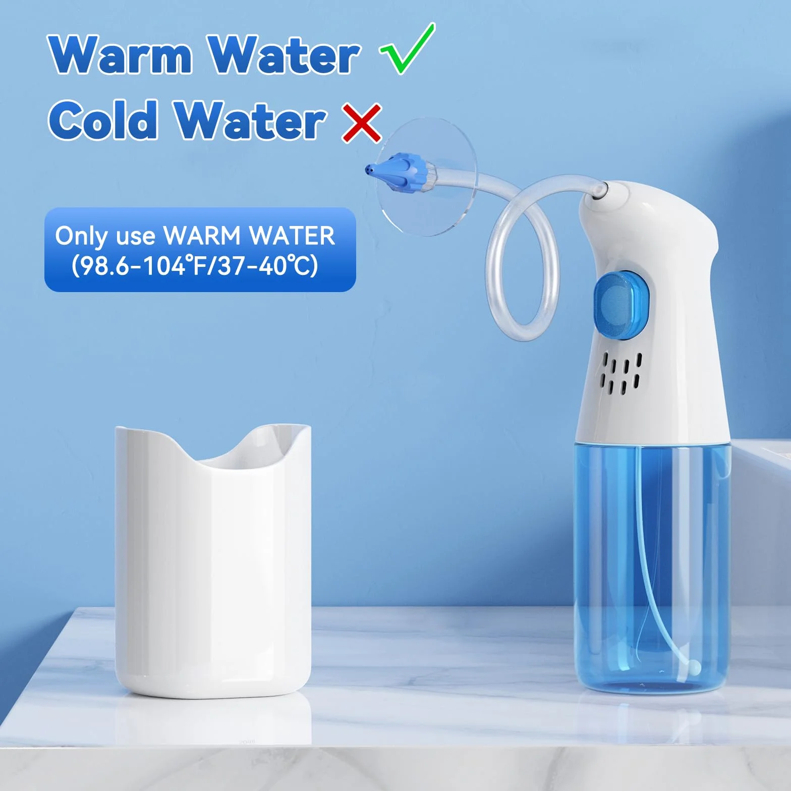 Kit Pulisci Orecchie per Rimozione Cerume Qimic, Sistema di Irrigazione per Orecchie, Strumenti Pulizia Orecchie con 10 punte, Sicuro ed Efficace per Pulire il Cerume Accumulato nell'orecchio