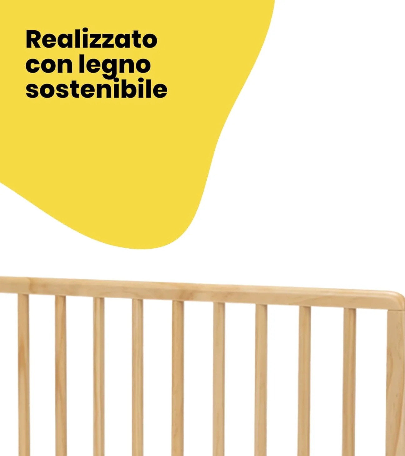 Safety 1st Barriera Letto Legno 110 cm, Sponda 18 Mesi - 5 Anni, Sbarra Letto Bambini, Paracolpi Anti Caduta in Legno Certificato FSC, Facile da Piegare e Conservare, Natural Wood