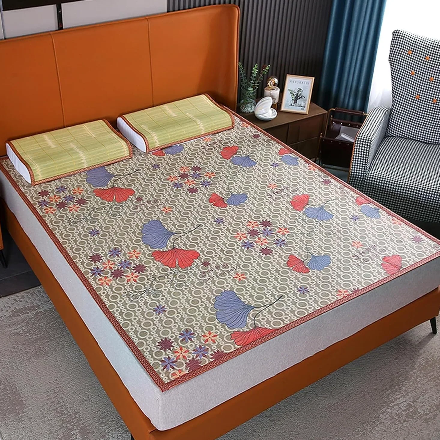 Materassino Estivo in Bambù Materasso Fresco In Bambù Cuscino Per Dormire Estivo Tappetino Per Letto In Bambù Biancheria Da Letto Rinfrescante E Liscia Materassino in Bambù ( Color : A , Size : 150x20