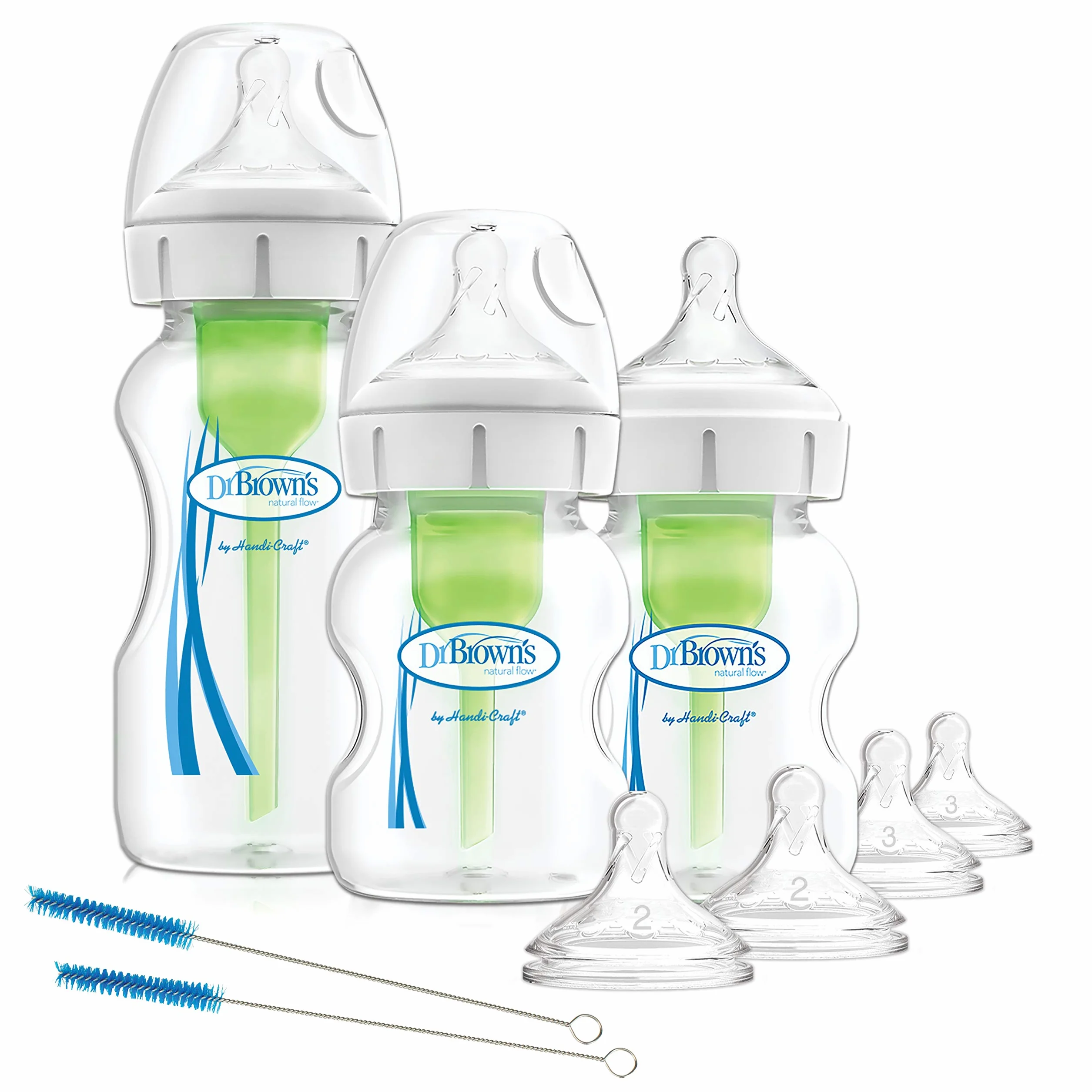 Dr. Browns Options+, biberon anti coliche, collo largo, kit di base