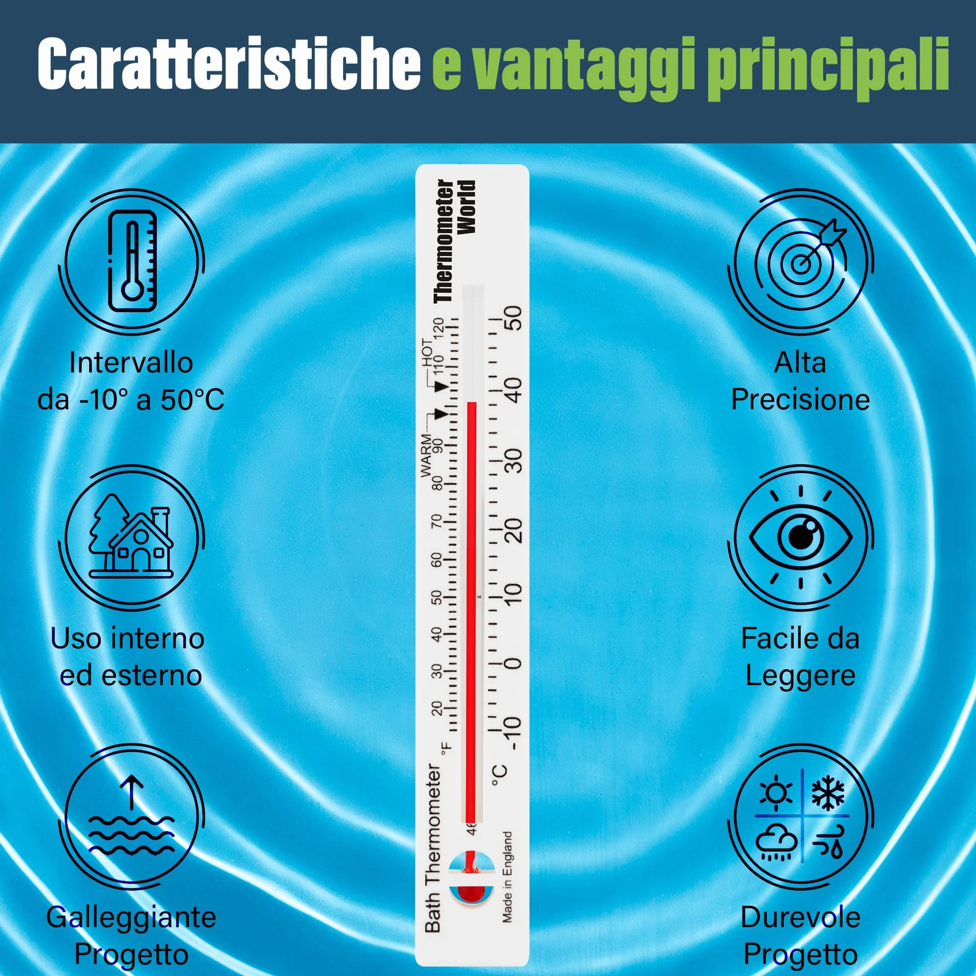 Termometro da bagno: controlla la temperatura dell'acqua del bagno con questo termometro facile da usare