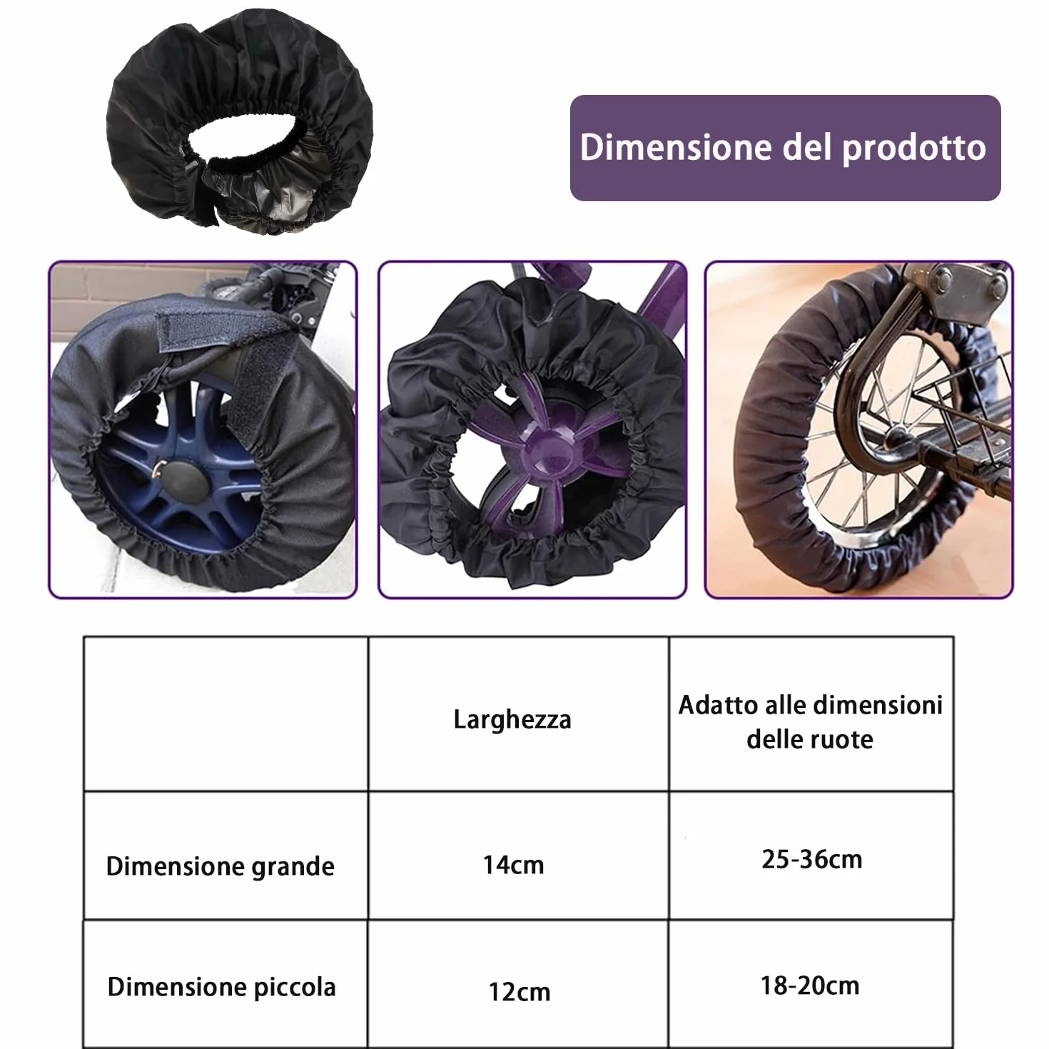 4 pezzi Copriruota per passeggino, Passeggino Coprigambe Antipolvere Copriruota, impermeabili e antisporco, accessori antipolvere