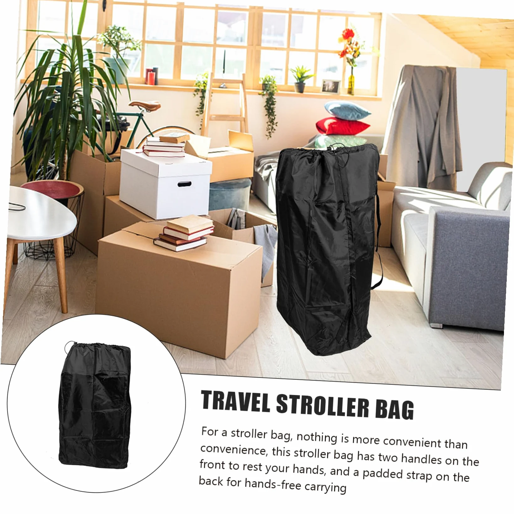 Toyvian Porta Carrozzina Aereo in Nylon, Borsa da Viaggio Chiusura a Coulisse Bloccabile e Due Tracolle per Stoccaggio e Trasporto