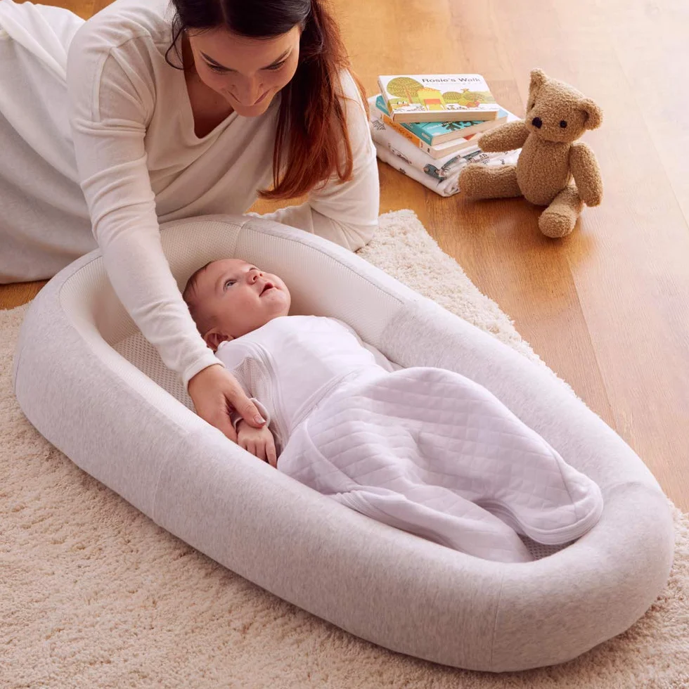 PurFlo Ricambio Sleep Tight Baby Bed Cover,Minimal Grigio, Tessuto Morbido e Traspirante, Design Easy Fit, Lavabile in Lavatrice, Durevole Accessorio Per Letto Bambino Per Uso quotidiano