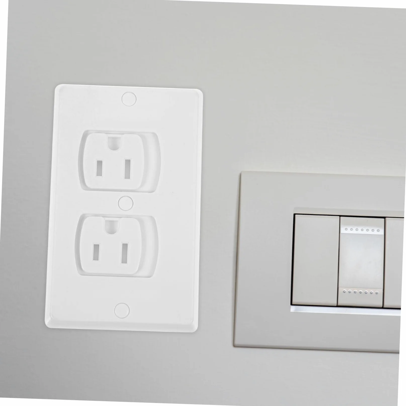 TOYANDONA 10pezzi Copriprese Elettriche Di Sicurezza Per Ragazzo Ragazza Ragazza in Abs Isolati Resistenti Rotture e Corrosione Con Viti Autochiudenti Per Coprire Prese Muro
