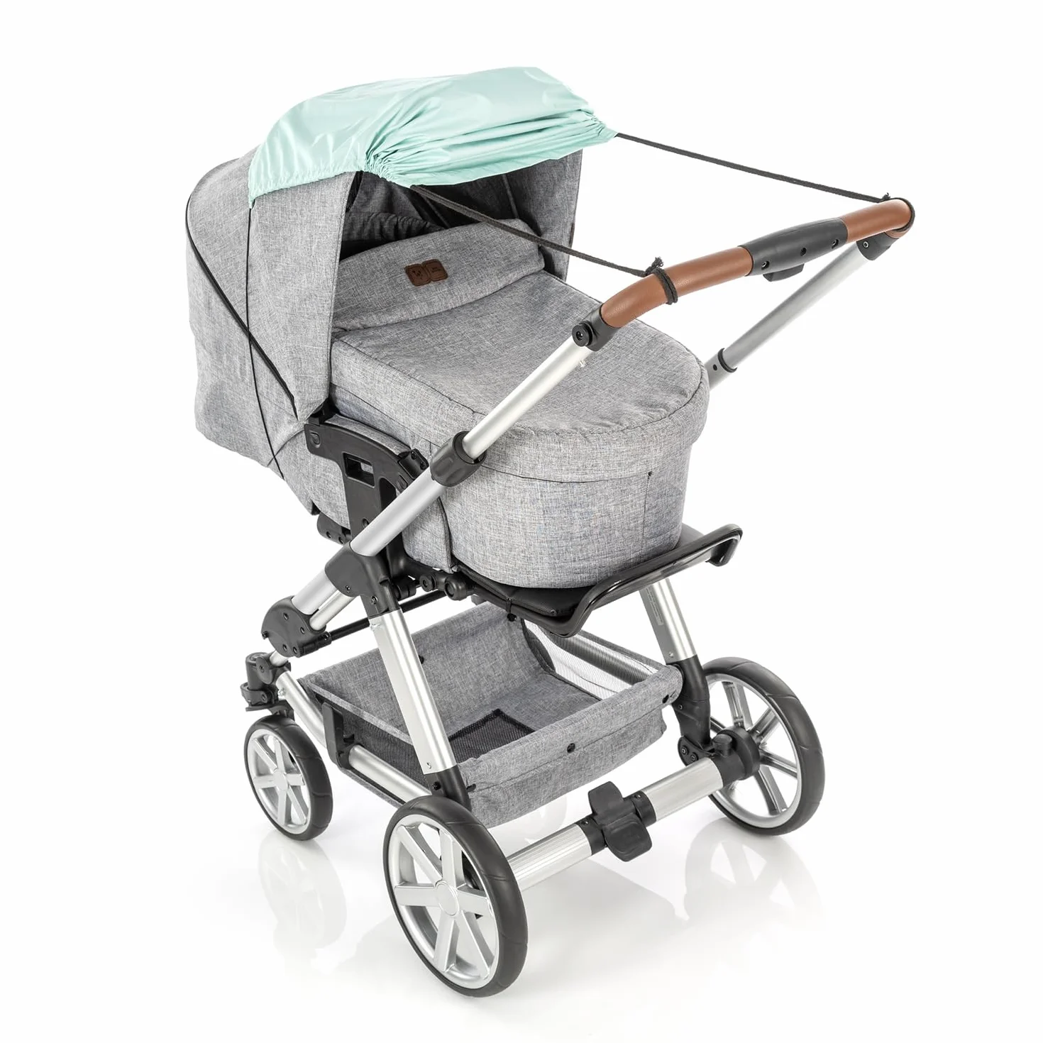reer ShineSafe - Parasole per passeggino, protezione solare, per molti modelli, colore: verde menta