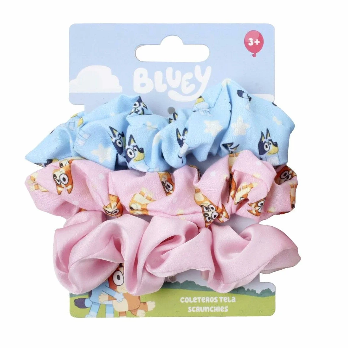 Accessori Capelli Elastico in Tessuto 3 Pezzi Bluey