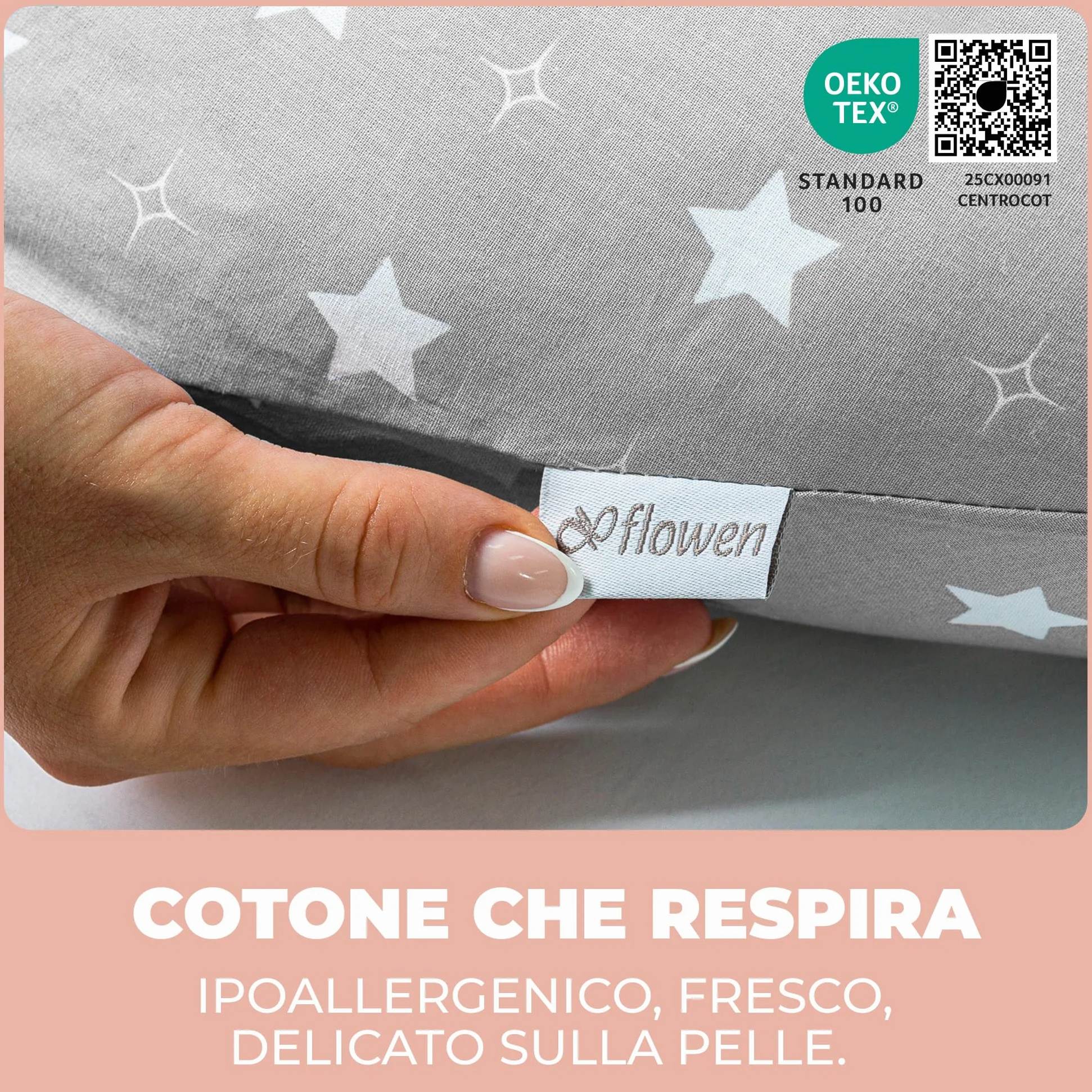 Cuscino Gravidanza e Allattamento per Dormire di Lato per Donne Incinta Idea Regalo per Neo Mamme con Federa in 100% Cotone e Morbido Riempimento Accessorio Full Body Premaman per un Sostegno Ottimale