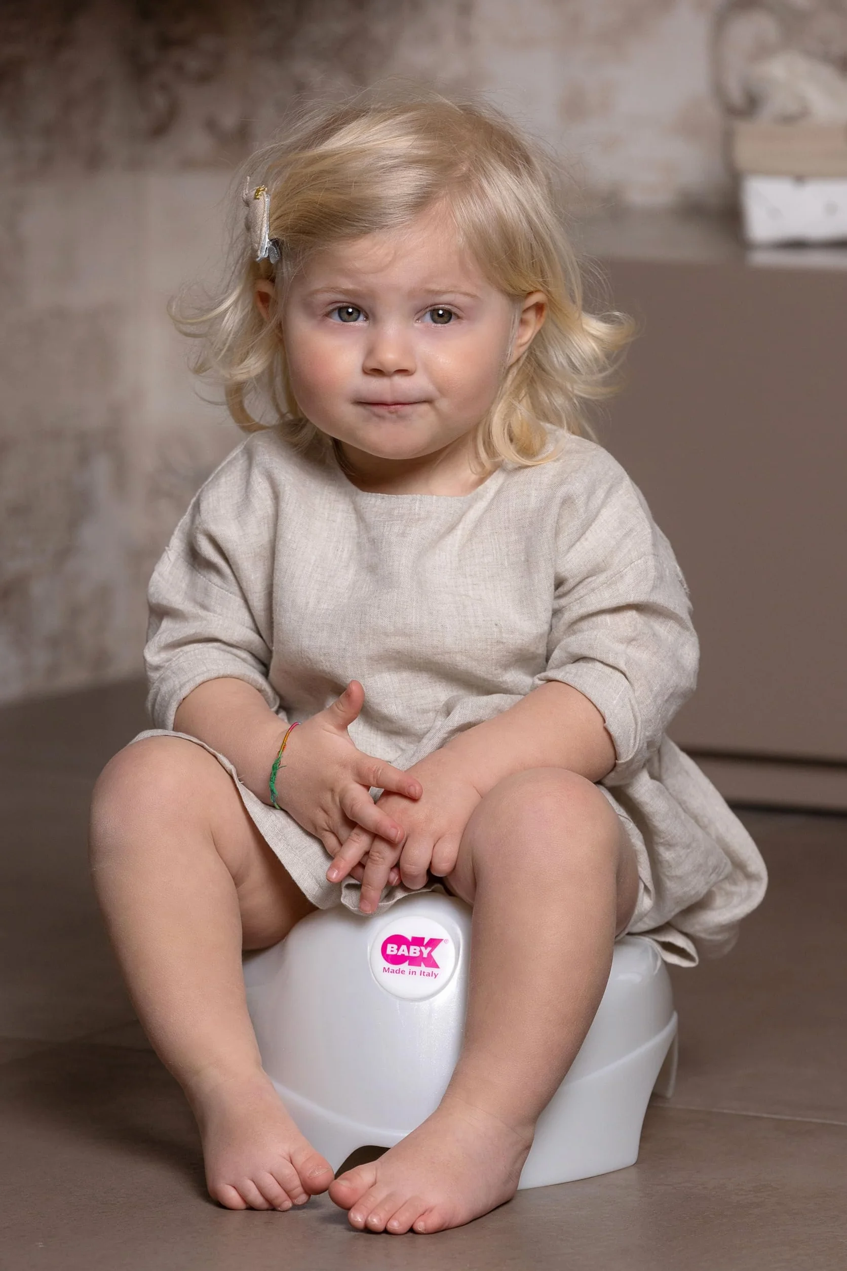 OKBABY Relax - Vasino per Bambini con Seduta Ergonomica e Schienale Rialzato - Azzurro