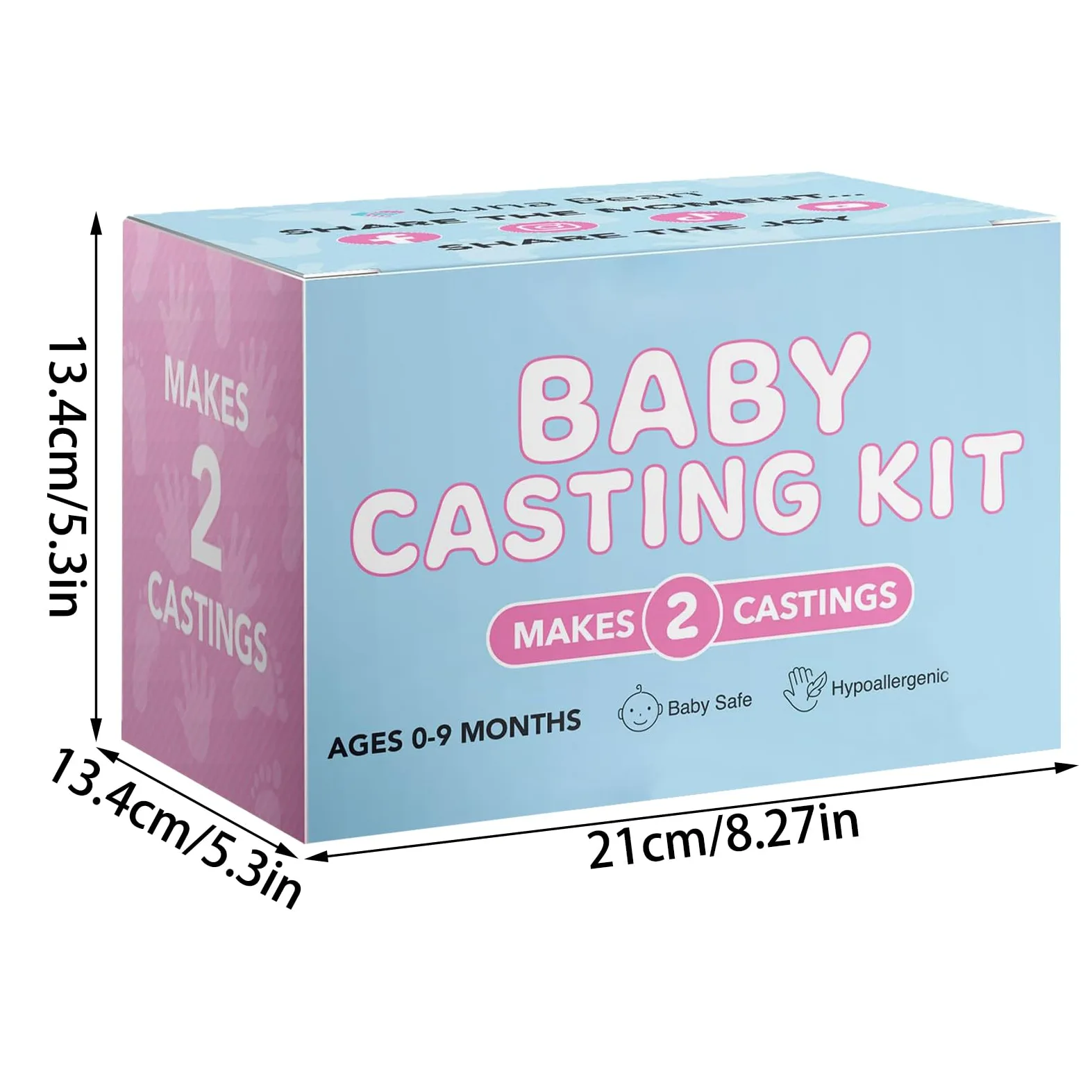 Kit di per mani e piedi del bambino, kit di ornamenti per impronte del bambino, set per commemorazione del primo compleanno di Natale | Footprint Molding Set for Christmas First Birthday Commemoration