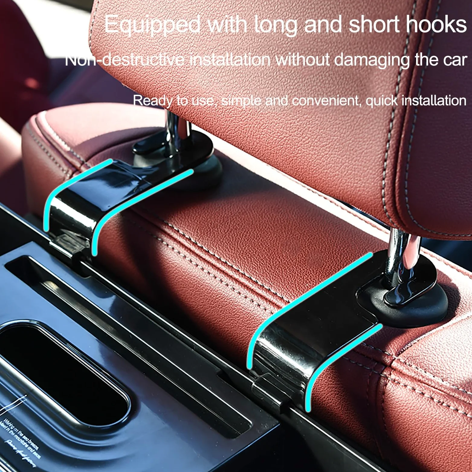 Organizer per seggiolino Auto con Spallacci Regolabili in Lunghezza, Auto Organizzatore Kick Mats Impermeabile Sedile Posteriore, Organizer per sedili Posteriori con(Grey)