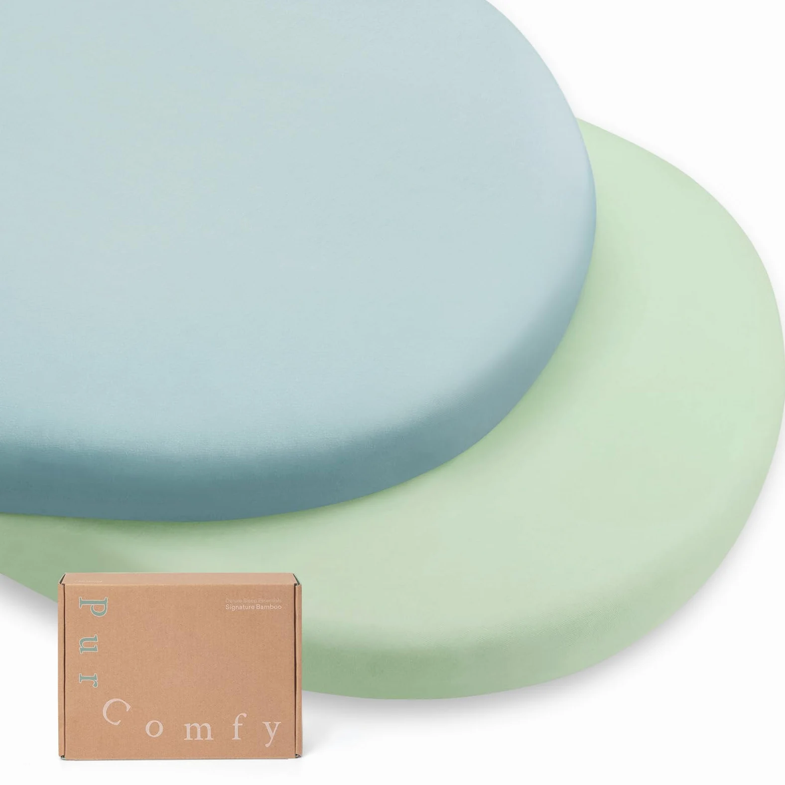 PurComfy Lenzuola con angoli in bambù per culla, morbide e di alta qualità, universali, per Halo, Dream on Me, per culla, ovali, rettangolari, per ragazze e ragazzi, confezione da 2