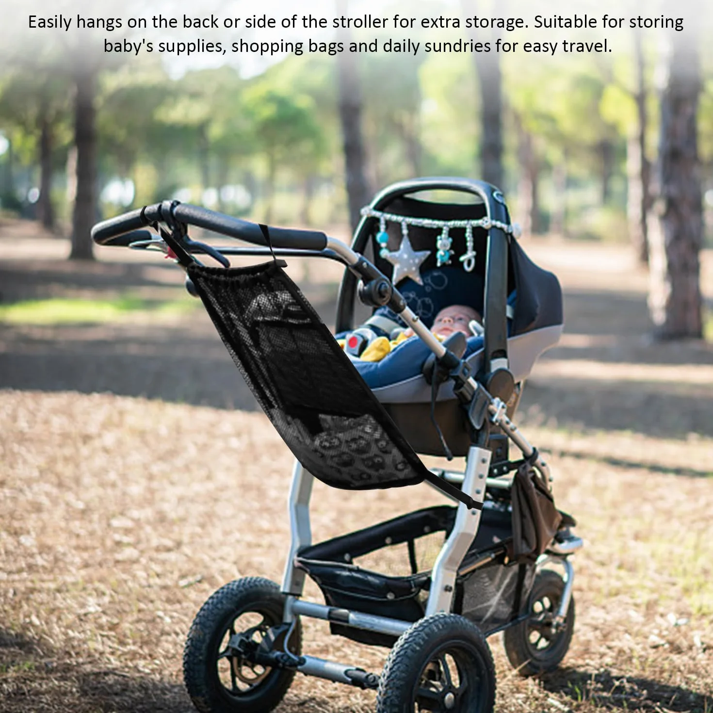 Rete Per Passeggino 2 Pezzi, Rete Per La Spesa Per Passeggino, Rete Per Auto Portatile, Rete Per La Spesa In Rete, Accessori Per Passeggino