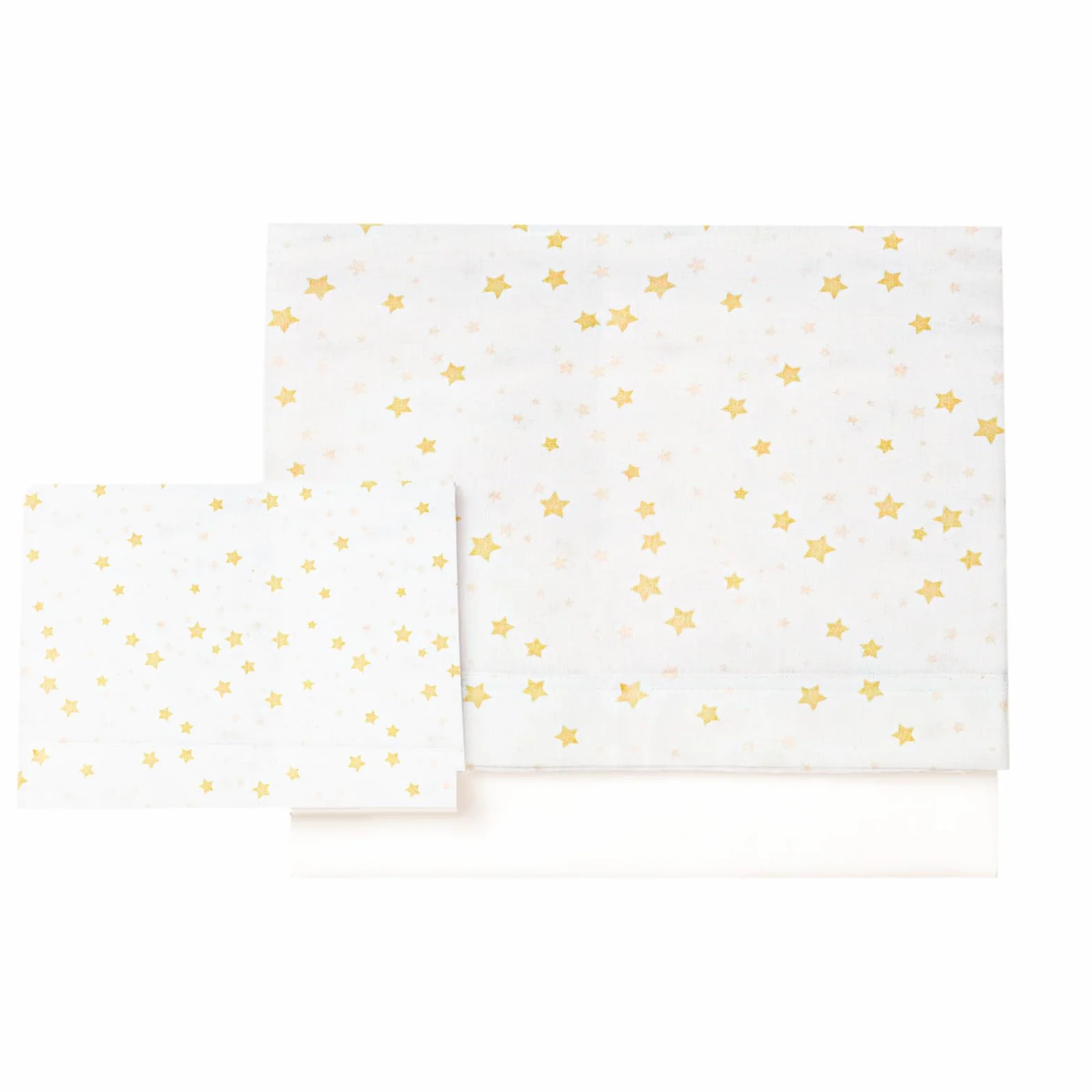 various Set Lenzuola Lettino Neonato 60x120 cm, 100% Cotone Extra Morbido, Include Lenzuolo con Angoli, Lenzuolo Sopra e Federa, Biancheria Letto Bambino Traspirante Motivo Stelle Beige