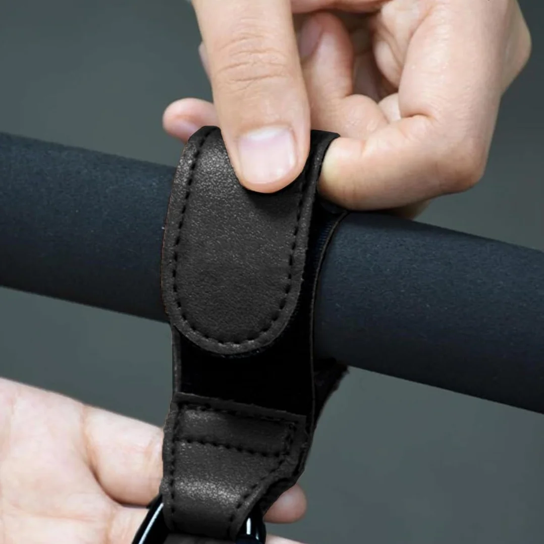 2 x ganci per carrozzina per borse fasciatoio, ganci per carrozzina, ganci per borsa, ciondoli universali per carrozzina, ganci per carrozzina in velcro
