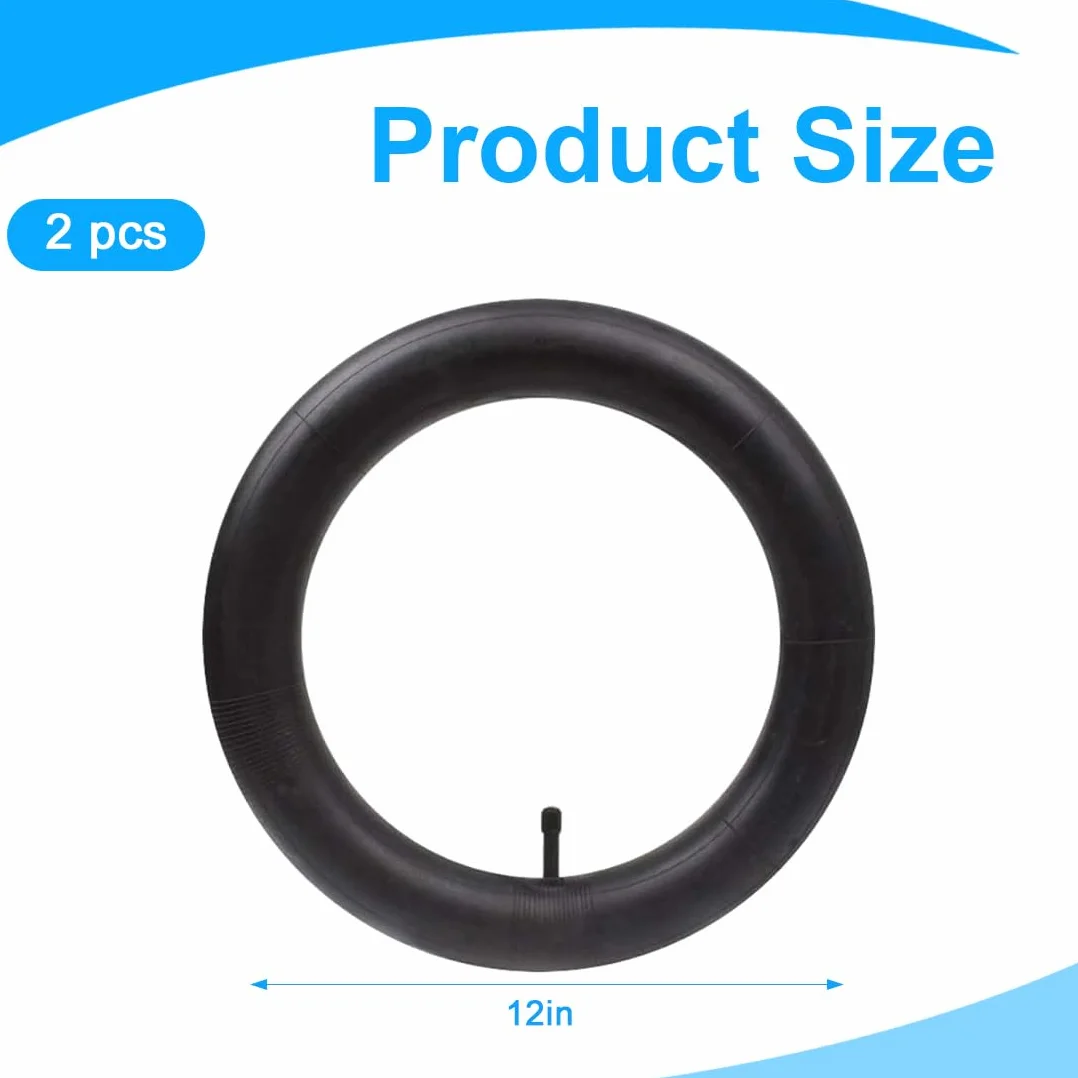 2 Pezzi Camera d'Aria 12 x 2.125,Camere d'Aria Rinforzata Per Bicicletta,12 Pollici Pneumatici Di Ricambio Per Passeggino,Tricicli,Biciclette Da Equilibrio e Biciclette Per Bambini