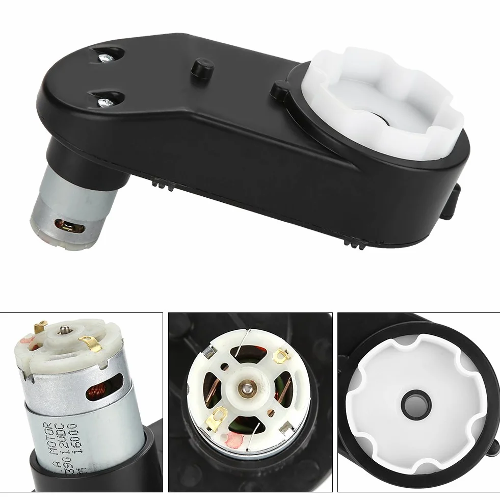 Riduttore per auto per bambini, riduttore per bambini, riduttore per motore elettrico 6V/12V 12000-20000 giri/min per auto giocattolo per bambini(12V 16000RPM)