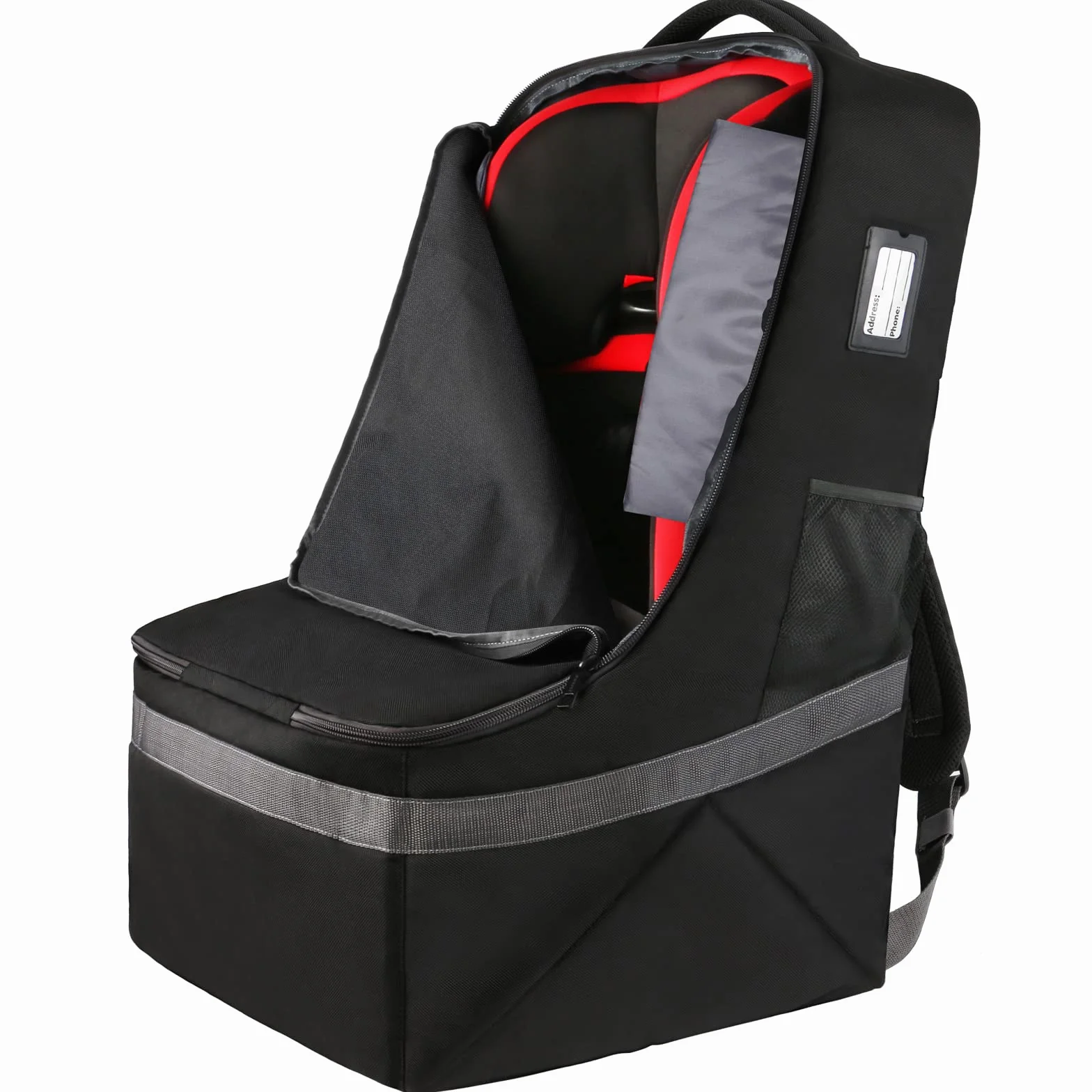 YOREPEK Borsa da Aereo Viaggio per Seggiolino Auto, Adatta Alla Maggior Parte dei Seggiolini Auto, Resistente All'acqua Borsa Da Trasporto Per Carrozzine Con Tracolla, Nero, Kit Siringa Pulisci