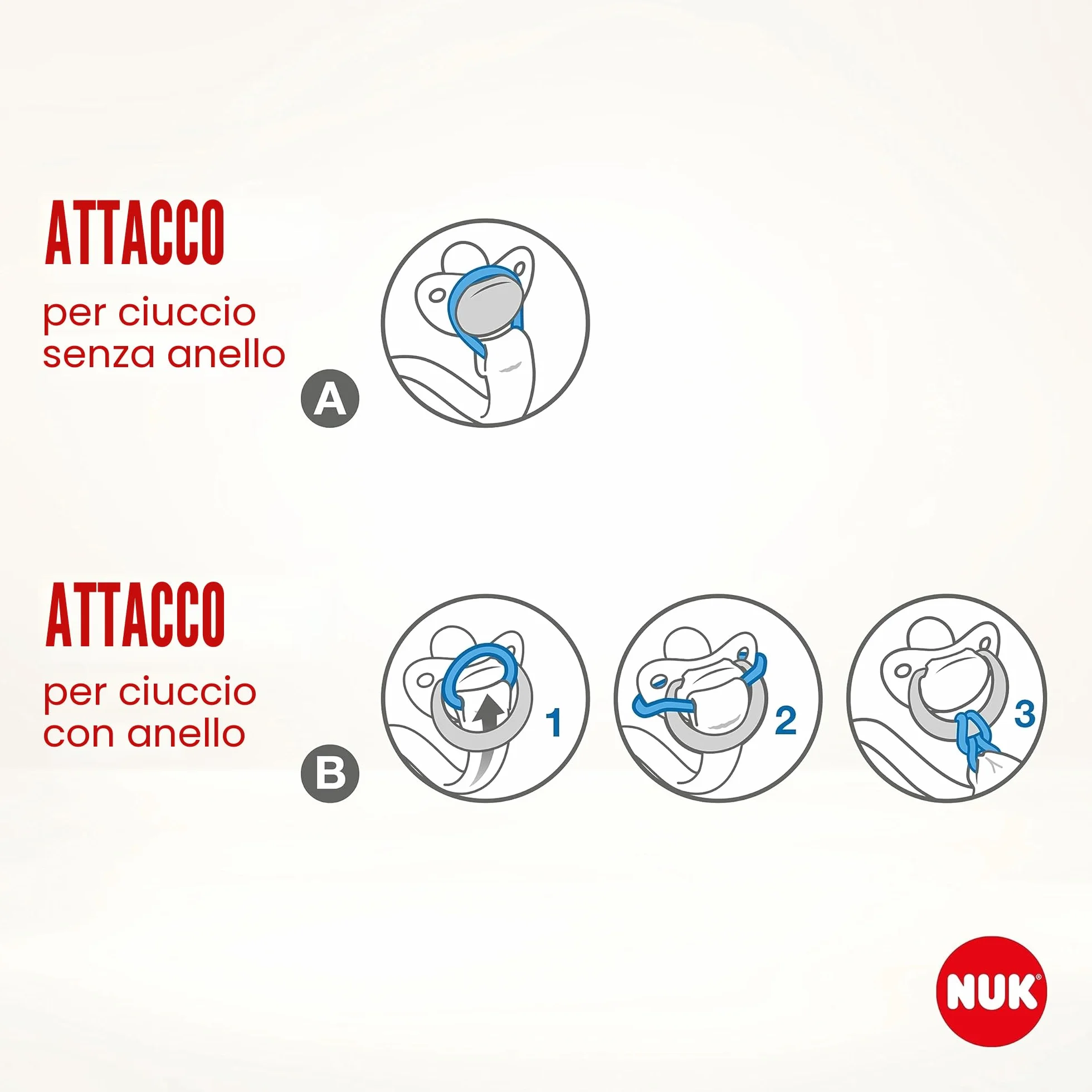 NUK Disney Winnie the Pooh Laccetto portaciuccio e clip con e senza anello | Resistente e infrangibile | 1 pezzo