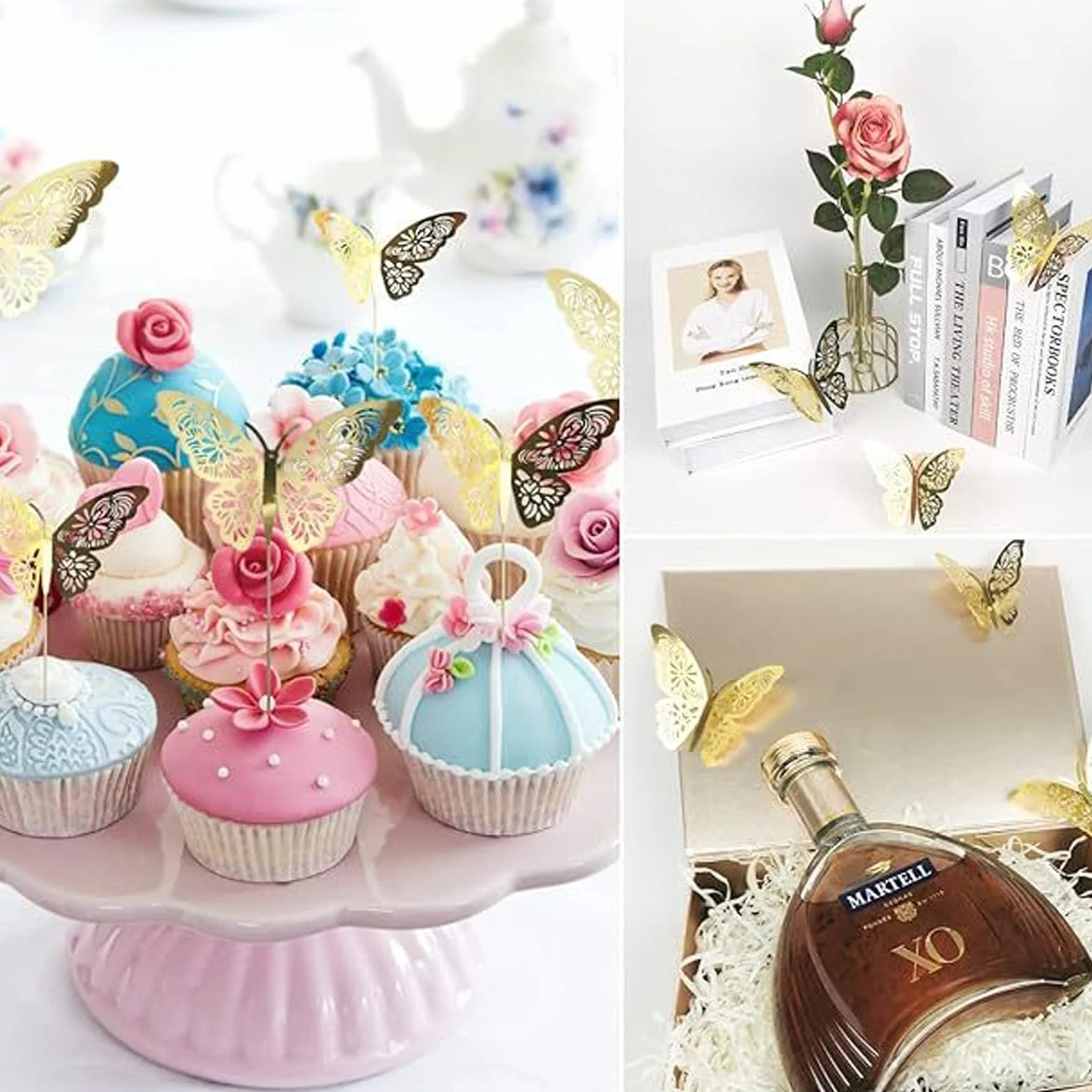72 Pezzi Adesivi Murali a Forma di Farfalla, Decorazione da Parete a Farfalla, Decorazioni da Parete Creative, Adesivo Muro Decorativo, per Della Stanza, Matrimoni, Casa, Feste di Compleanno