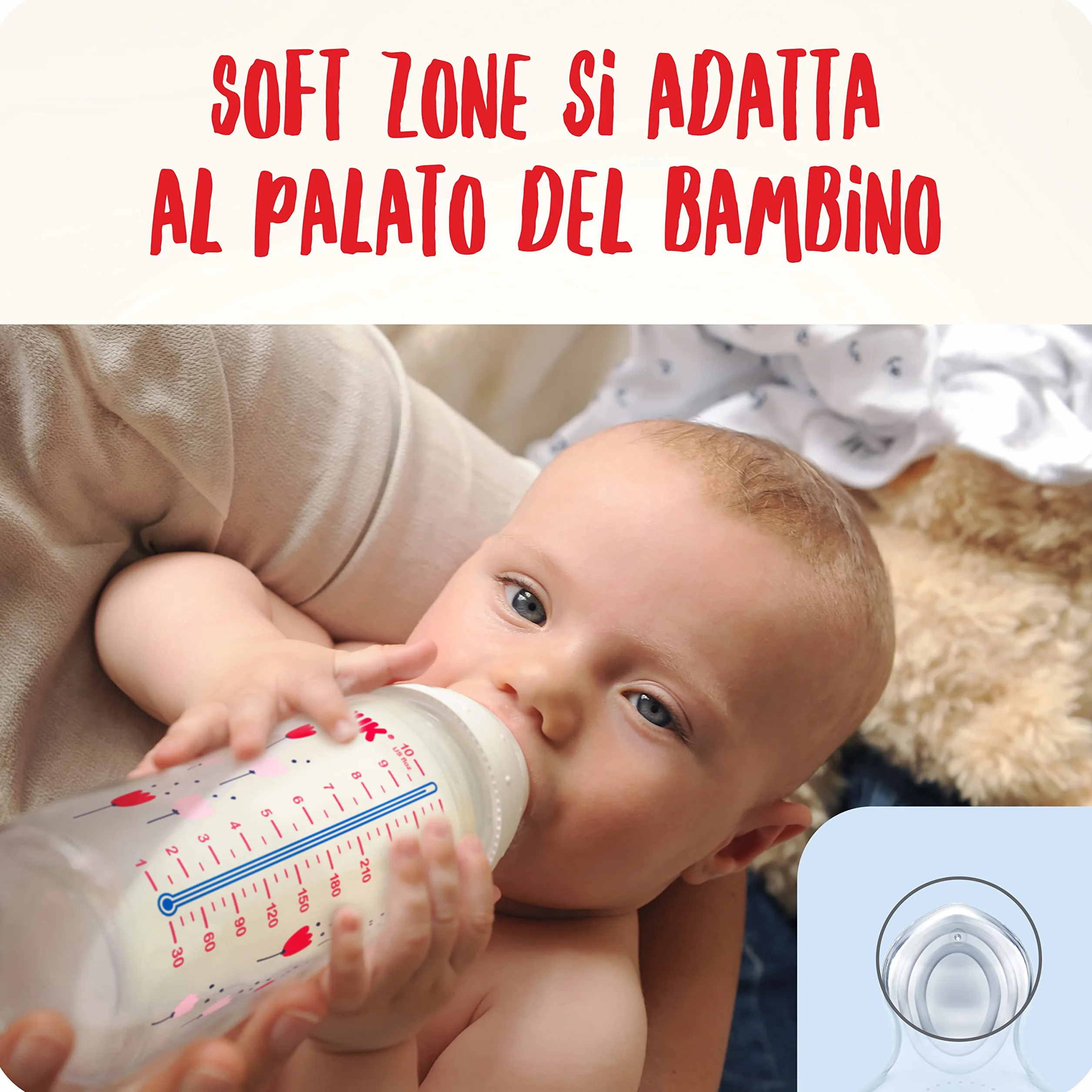 NUK Perfect Start First Choice+ set biberon | 0-6 mesi | 4 biberon anti-colica, succhietto, spazzola per biberon e altro ancora | Senza BPA | 10 pezzi