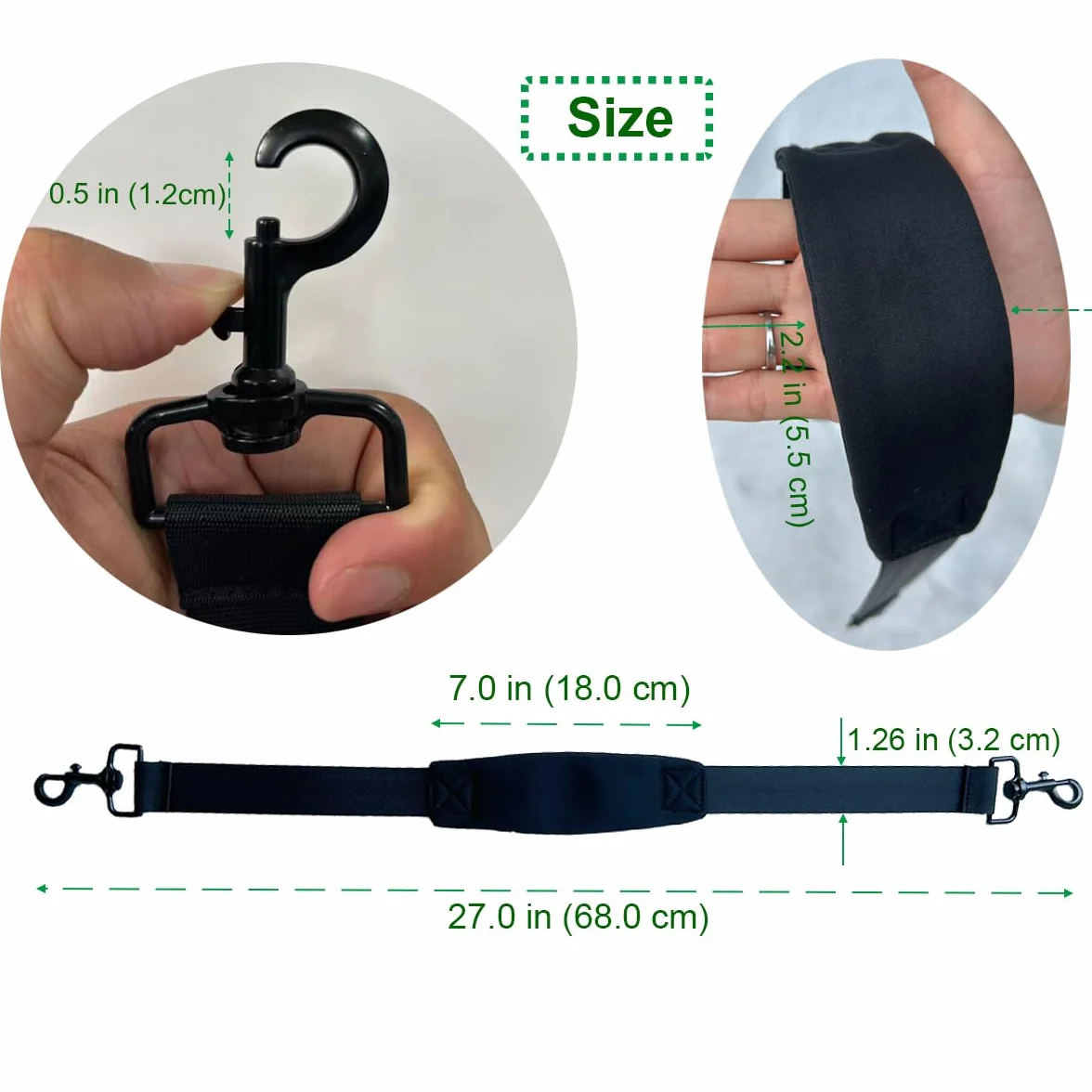 Cinghia per passeggino compatibile con Babyen YOYO, YOYO2, Stokke YOYO3 e Yuyu, cinghia per il trasporto del passeggino