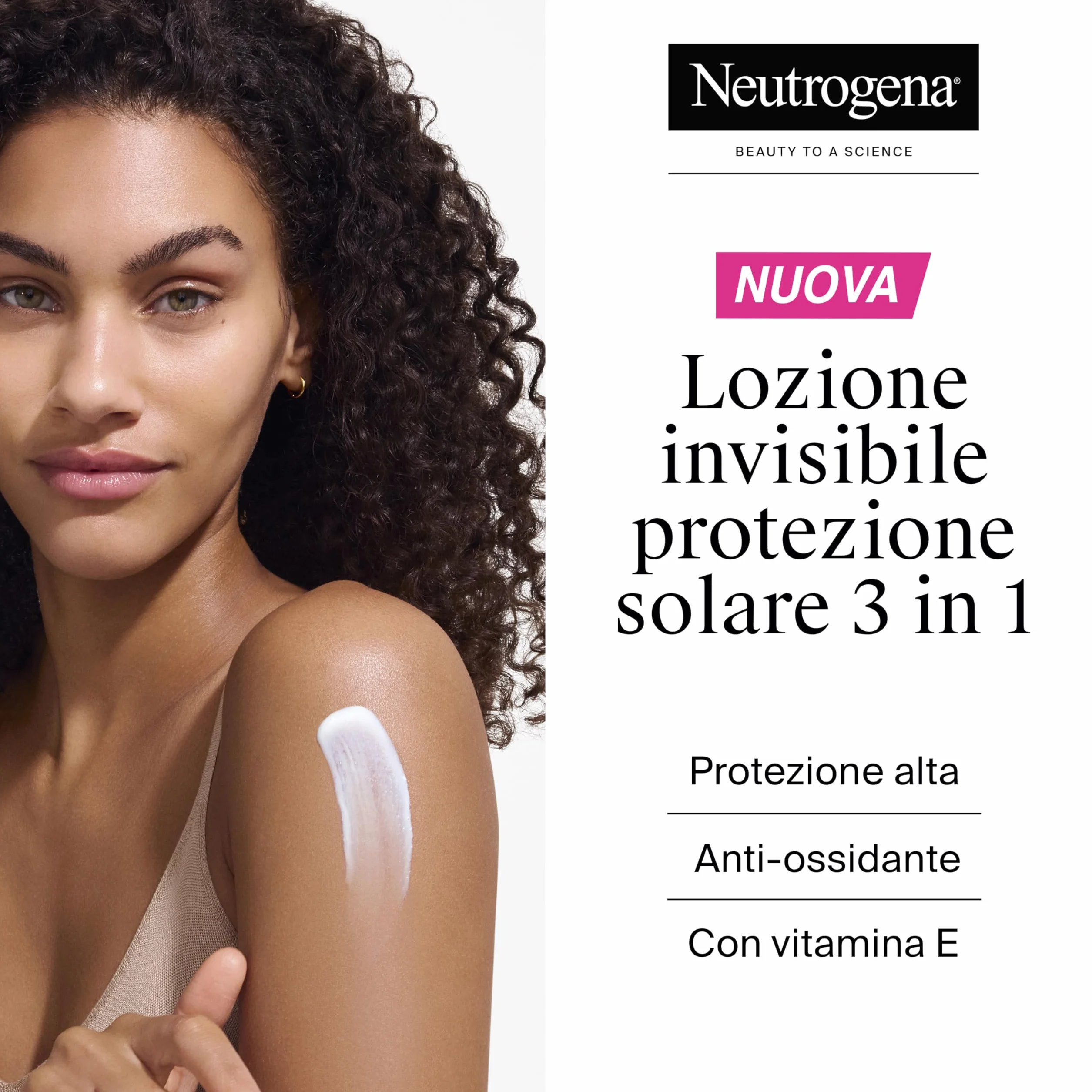 Neutrogena Ultra Sheer Lozione Idratante Invisibile Protezione Solare SPF 50 200 ml, Crema solare 50 viso e corpo con Vitamina E, Waterproof, Per tutti i tipi di pelle, Ultra-leggera, Senza profumo
