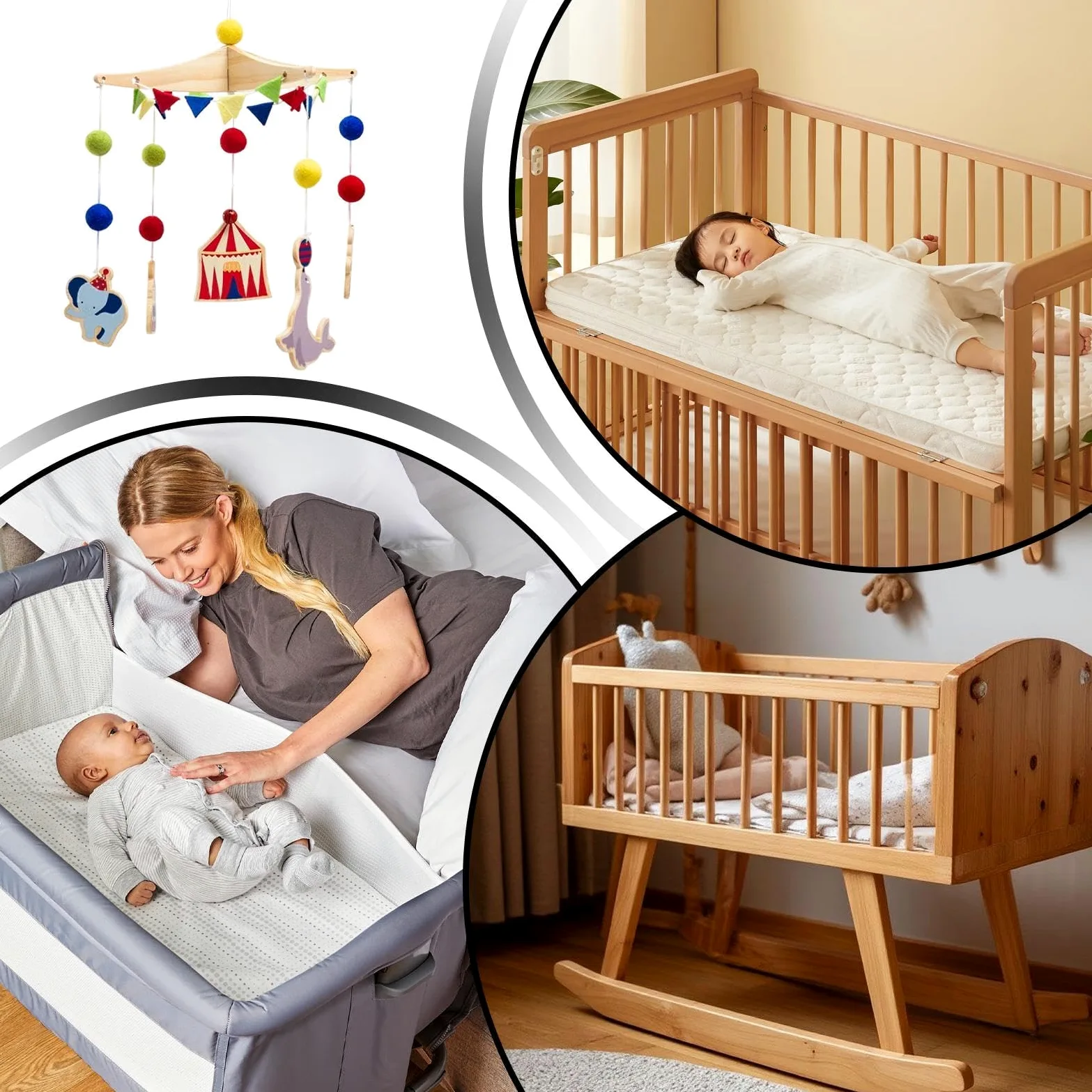 Giostrina da Culla Attività Sensoriale Interattiva per Lettino con Design | Giostrina Musicale da Culla per Casa, Soggiorno, Viaggio, Auto, Passeggino, Decorazione e Foto Prop