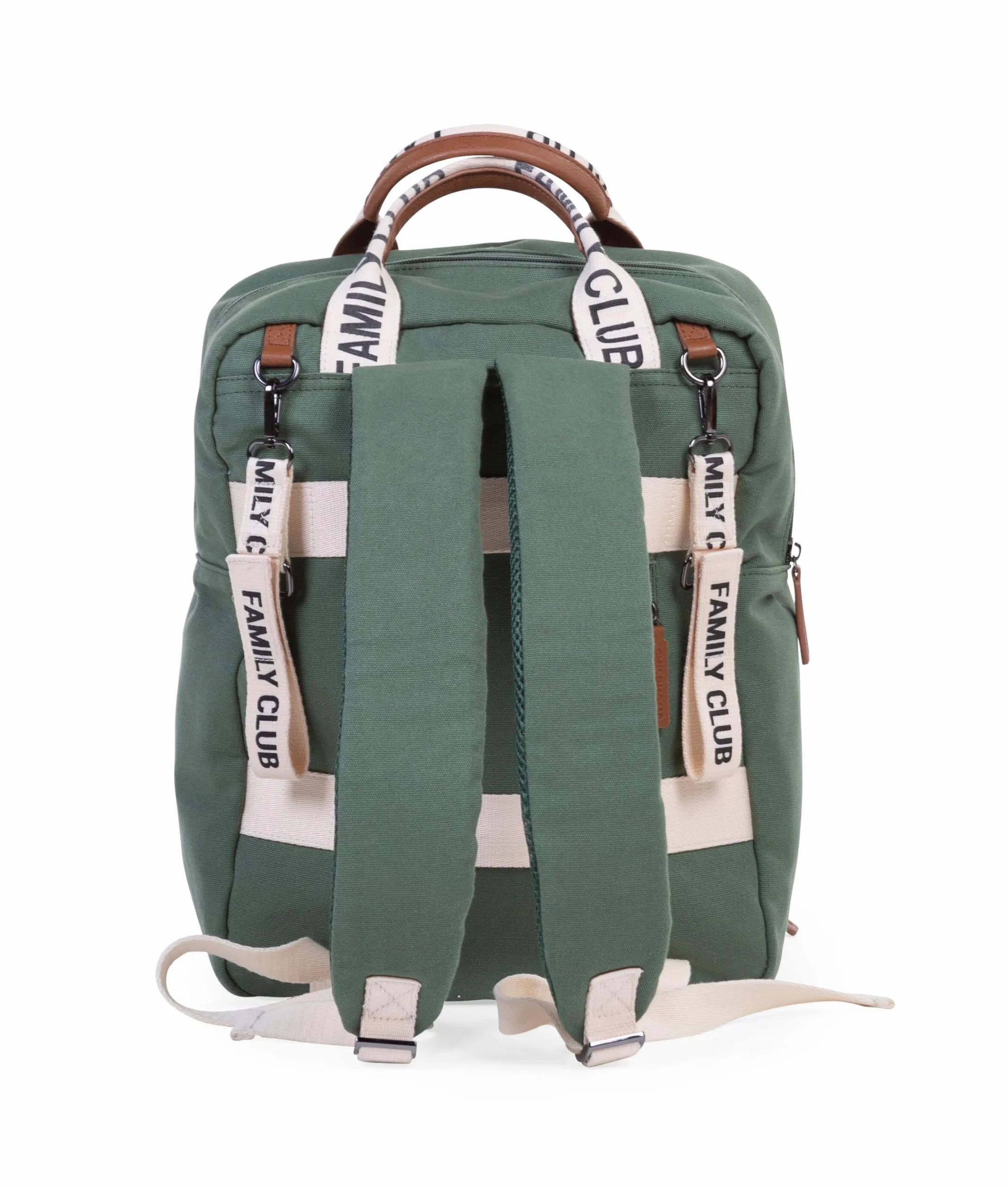 CHILDHOME, Zaino fasciatoio Family Bag Club, Grande capacità, Multifunzionale, Fasciatoio incluso, 11 scomparti, Tasche isolate, Passaggio per trolley, Gancio per passeggino, 20,5L, Verde