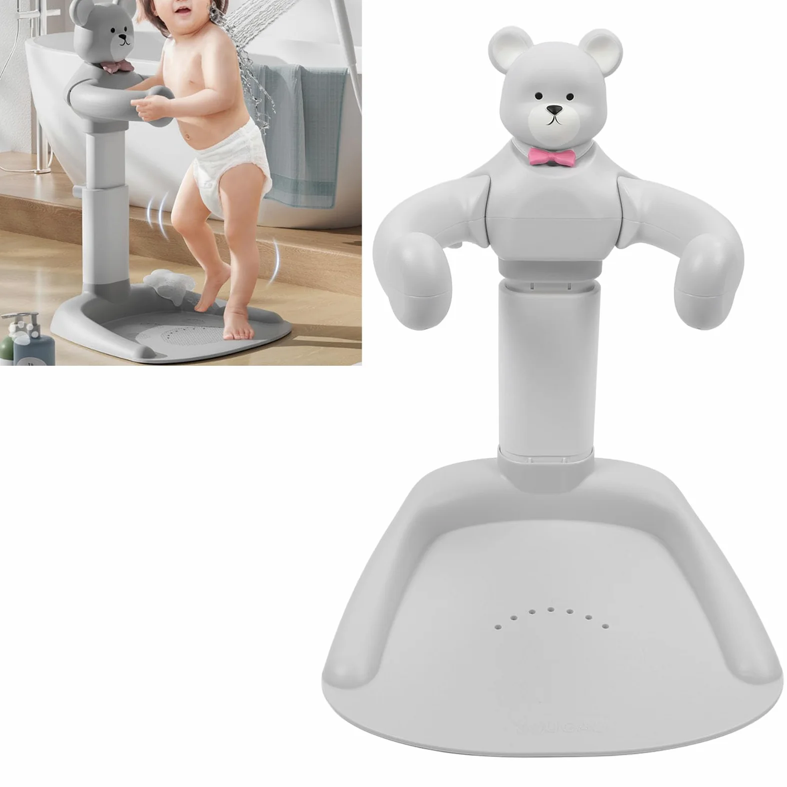 EMUKOEP Supporto per Bagnetto, Supporto per Doccia Regolabile per Neonati, Torre di Supporto per Bagnetto per Neonati, Comodo Supporto per Doccia per Neonati