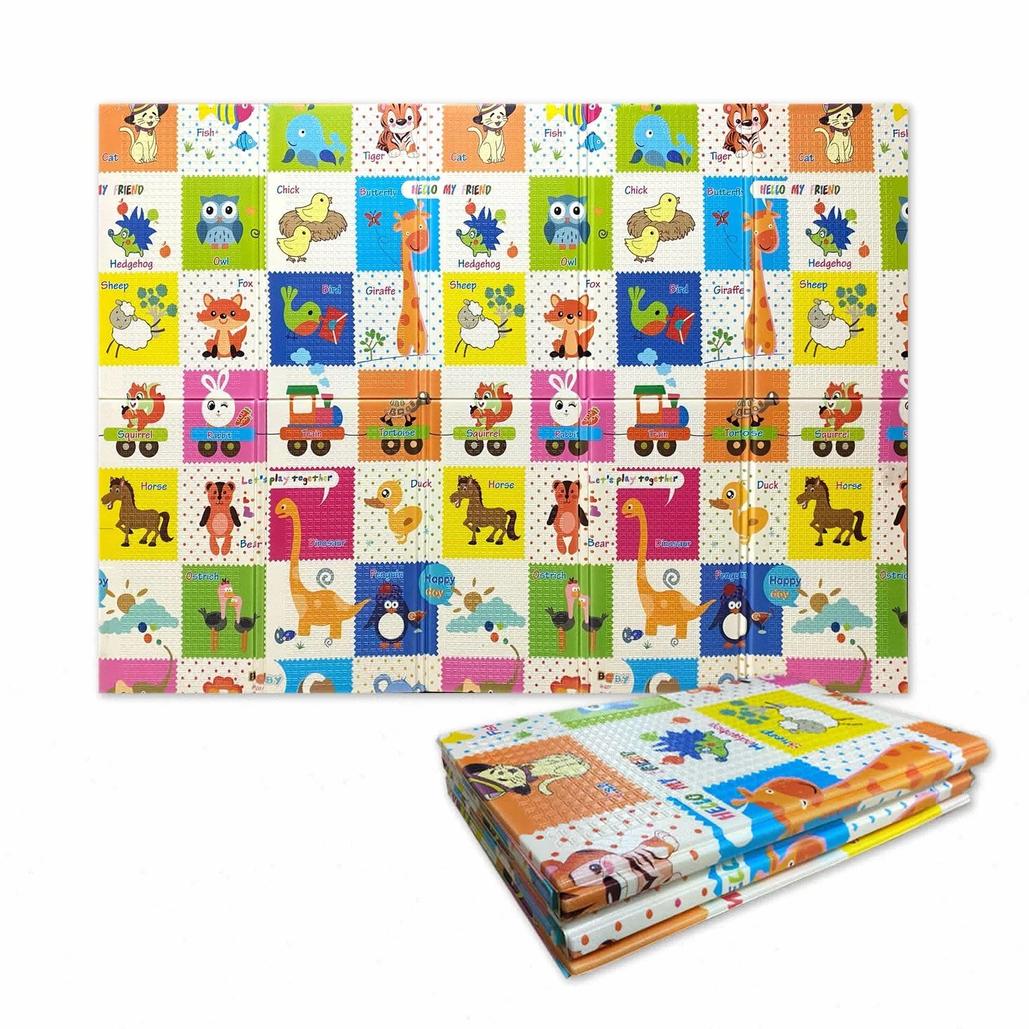 GIODICART Maxi Tappeto Gioco Pieghevole Primi Passi per Neonati e Bambini cm 200x150 - Alto Spessore 10mm