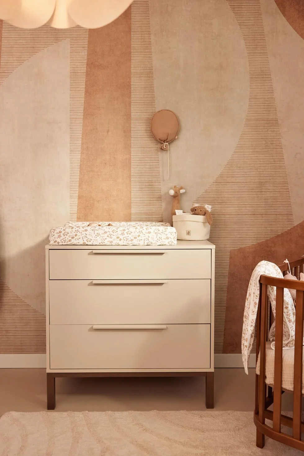 Jollein Bloomy - Rivestimento per fasciatoio in jersey, 50 x 70 cm, 100% cotone, certificato Oeko-Tex, rivestimento fasciatoio
