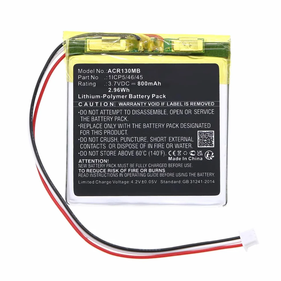 CELLONIC 1x Batteria per Babyphone Compatibile con Angelcare AC1300, AC1320, 1ICP5/46/45 – (800mAh, 3.7V)