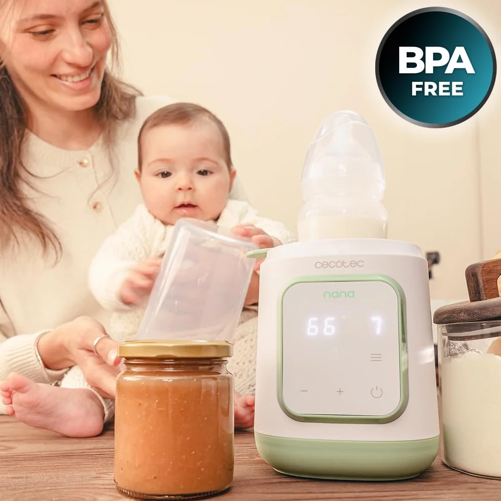 Cecotec Scaldabiberon - Sterilizzatore Biberon Nana BabyCare Single BottleWarmer, 4 modalità, Cestello per il Biberon, Senza BPA, Sicuro per Conservare Acqua, Latte e Alimenti