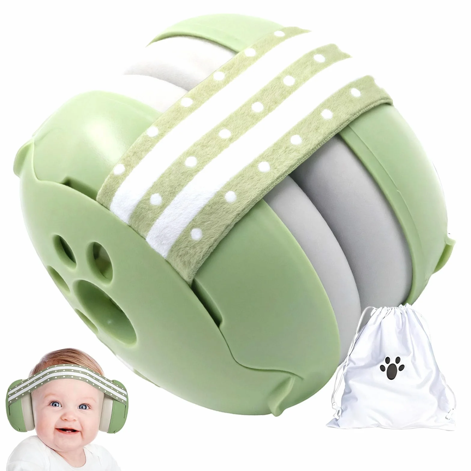Cuffie neonato antirumore, Cuffie Rumore Bambini, Sono Leggeri E Morbidi, Paraorecchie Protezione Dormire Bambini per Proteggere l'Udito e Migliorare il Sonno, Per L'uso Quotidiano E In Viaggio
