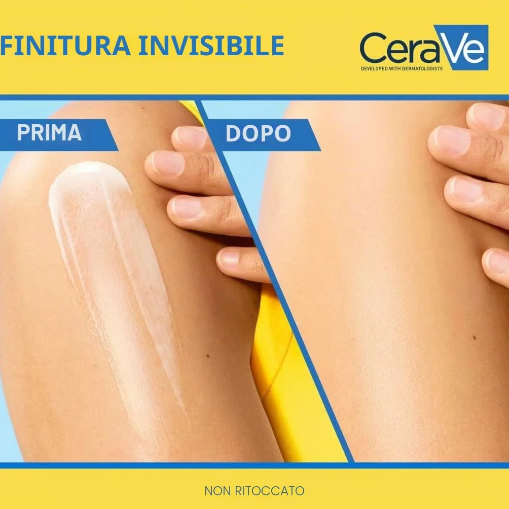 CeraVe Protezione Solare Idratante Invisibile SPF50+, Per Tutte le Tipologie di Pelle, Protezione Molto Alta, Idratazione 24 ore, Texture Leggera e Invisibile sulla Pelle, 177ml