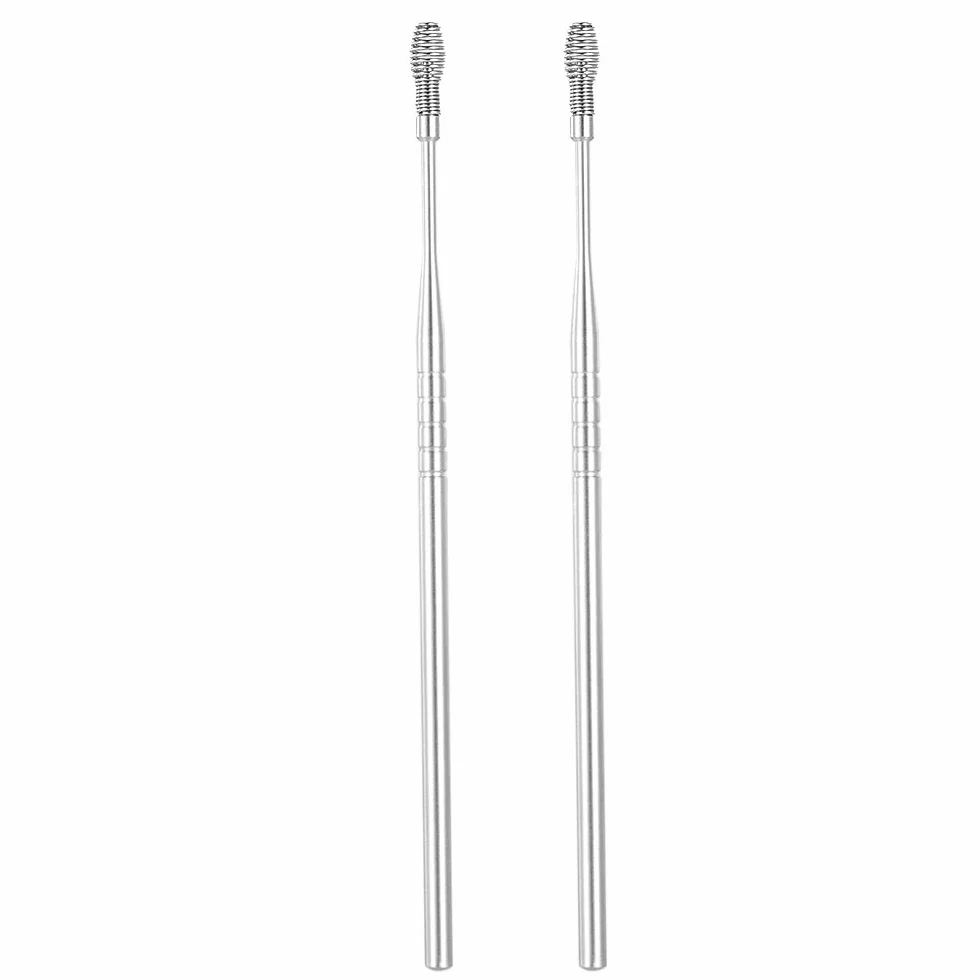2 pezzi in acciaio inossidabile Ear Pick Curette Ear Wax Remover Spiral Spring Earpick Cleaner per l'orecchio Pratico e popolare