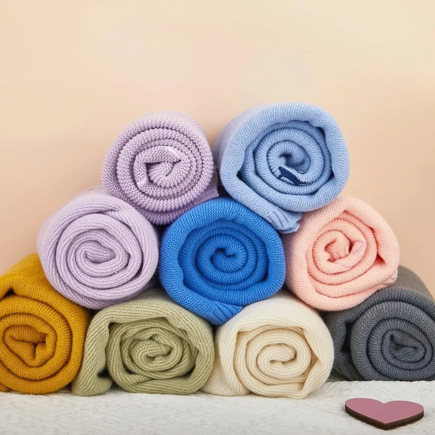 Coperte In Maglia Personalizzate Ricamate Con Nome, Coperta Per Neonati In Cotone Fatta A Mano Su Misura Per Maschio/femmina(Sky blue)
