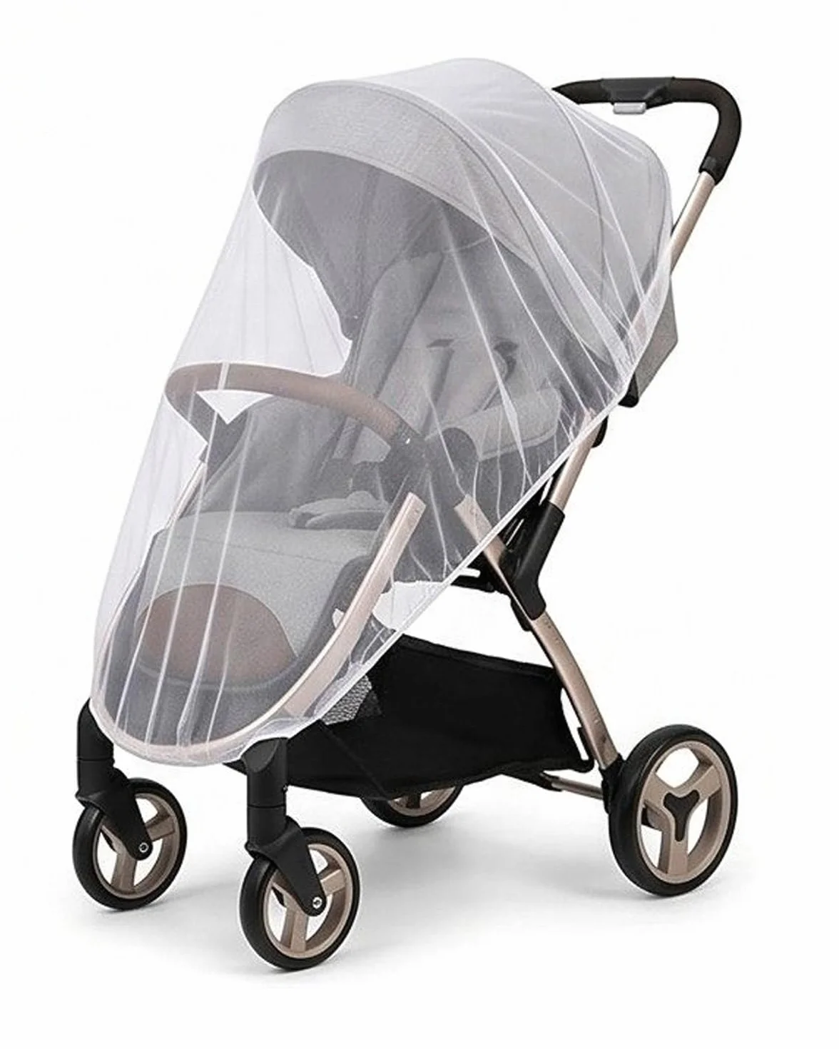 Zanzariera Universale Bianco 1pz per Passeggino Carrozzina Culla Neonato. Protezione Insetti e Zanzare, per un Sonno Sereno e Sicuro del Bambino.
