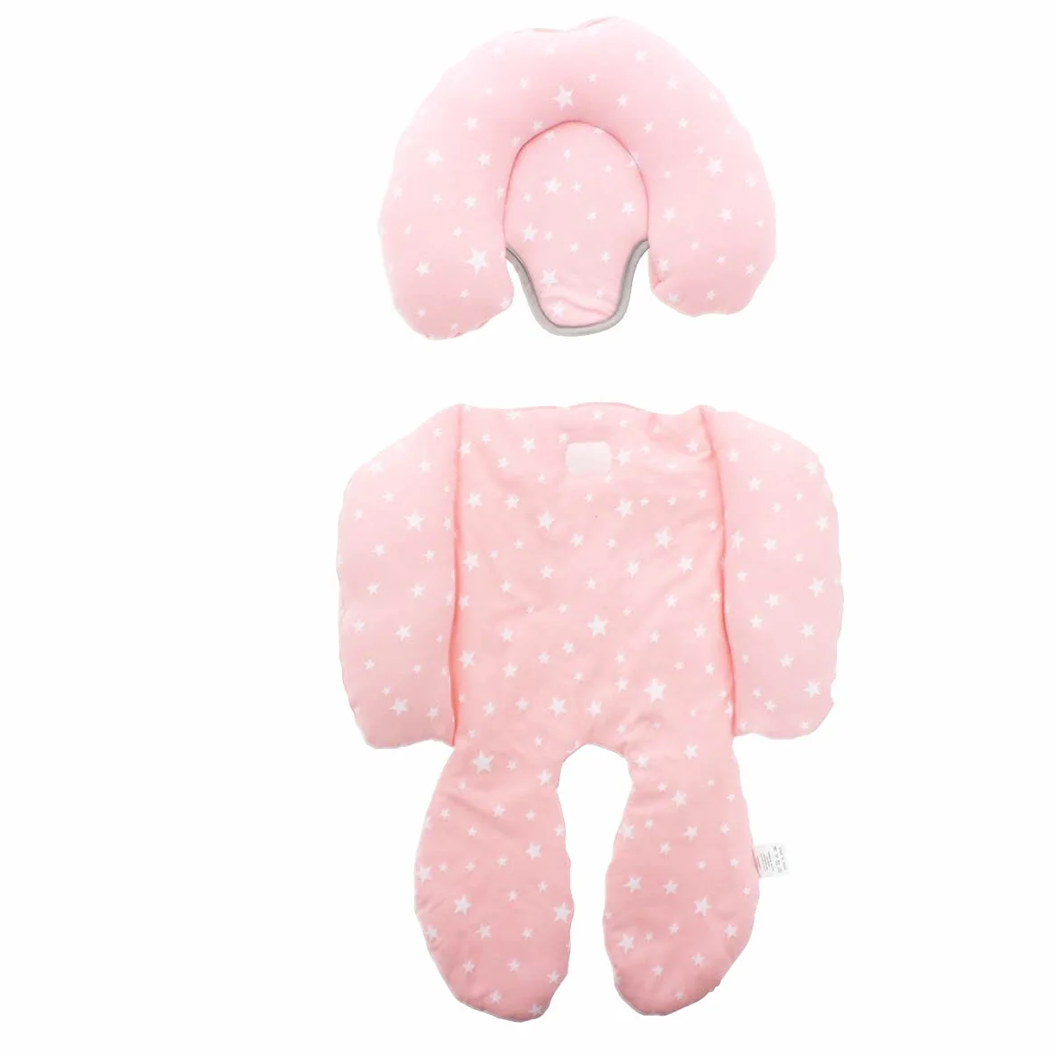 BEYBI® Riduttore bambino maglia cotone universale per navicella, seggiolino auto gruppo 0, passeggino e culla (rosa stellina bianca)