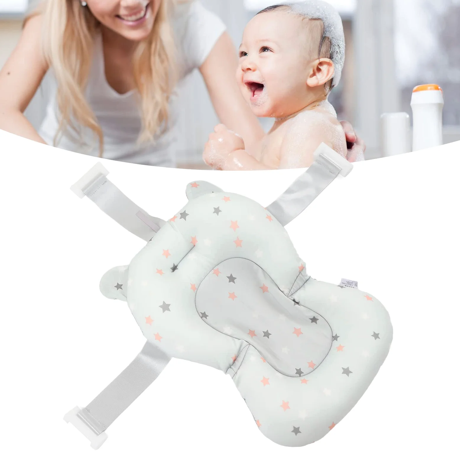 Tappetino per il Bagnetto Cuscino di Supporto per Vasca da Bagno Cuscino per Letto da Bagno Neonato Pew Tappetino per Vasca Antiscivolo Tappetino per Vasca da Bagno Pieghevole
