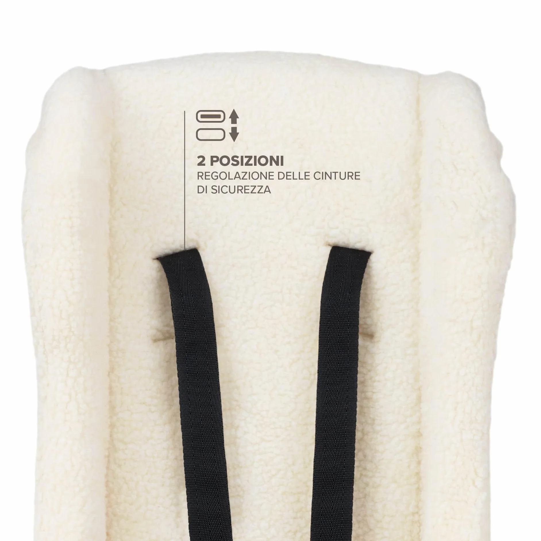 POLISPORT 8015000022 – Mini Pelican Fleece Riduttore Seduta Bebè con Cintura a 3 Punti per Rimorchio, Passeggino e Bici Cargo – Caldo, Sicuro e Compatibile per Bambini da 7 a 18 Mesi, Bianco