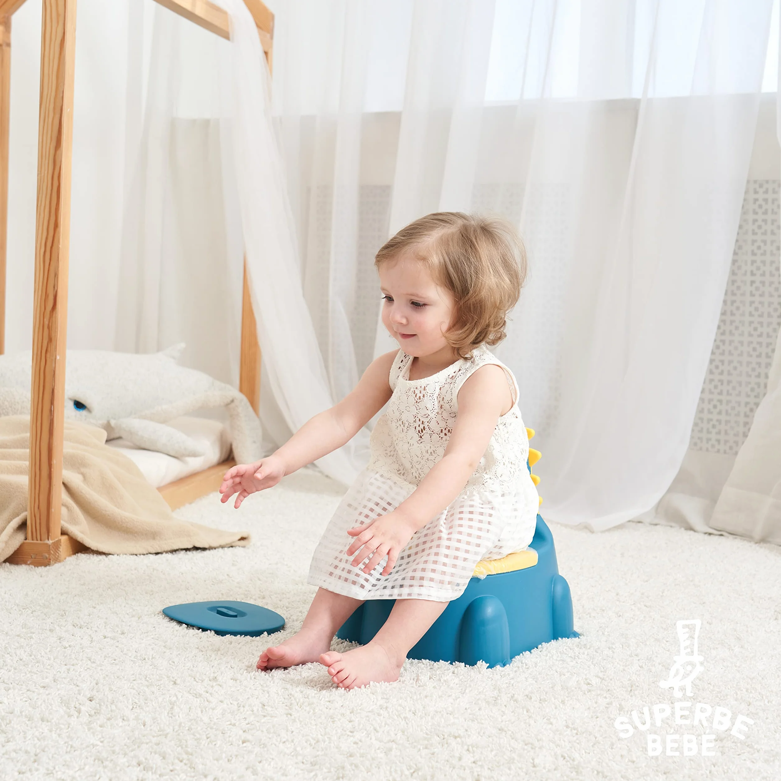 Vasino per Bambini WC - Vasetto Per Bambini WC - Per l'educazione alla toilette - Confortevole, antiscivolo, sistema anti-versamento e anti-odore - Facile da svuotare grazie alla vaschetta rimovibile