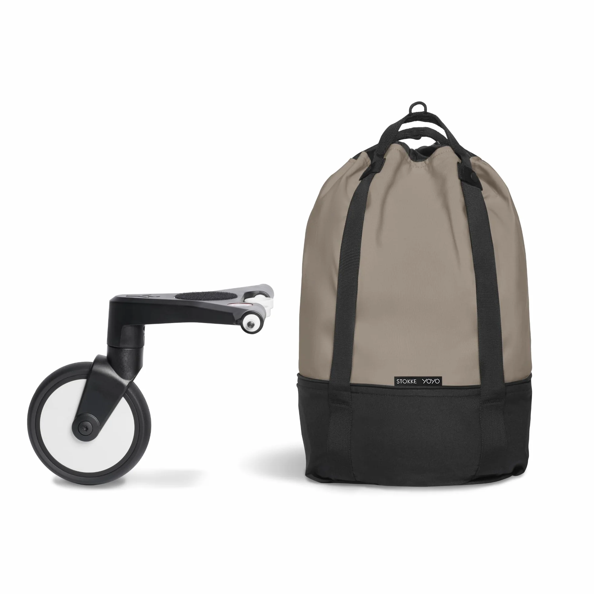 Stokke Borsa YOYO, Taupe - Fornice spazio extra per il passeggino YOYO - Facile da attaccare - Non influisce sulla manovrabilità - Lavabile a 30°C
