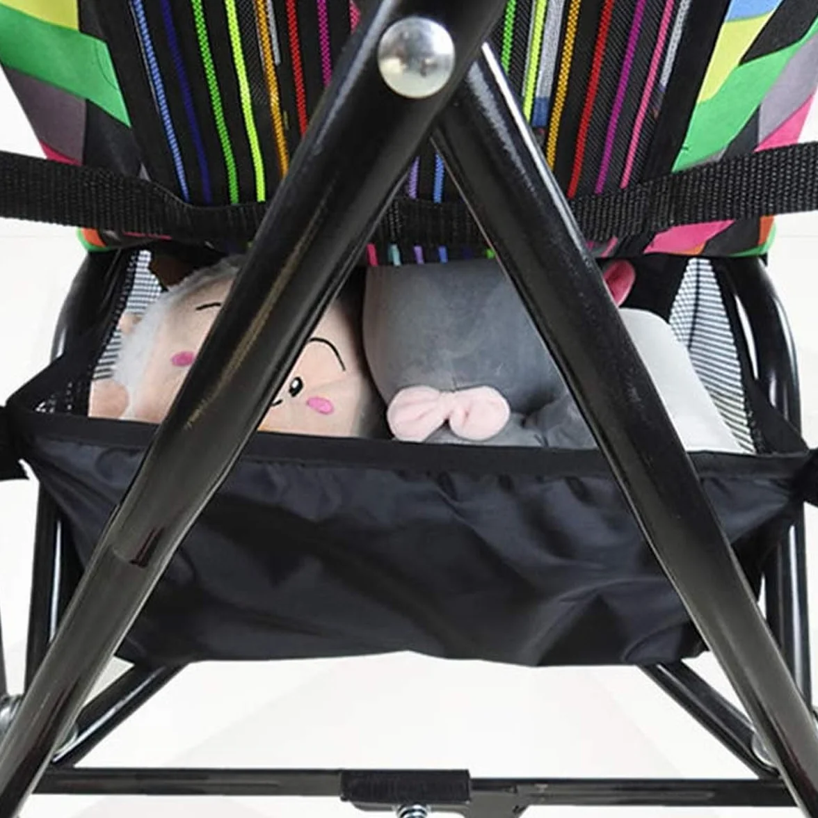 Cesto per Carrozzina, Borsa portaoggetti per Carrozzina, Borsa portaoggetti per Passeggino (30x30x10cm Nero)