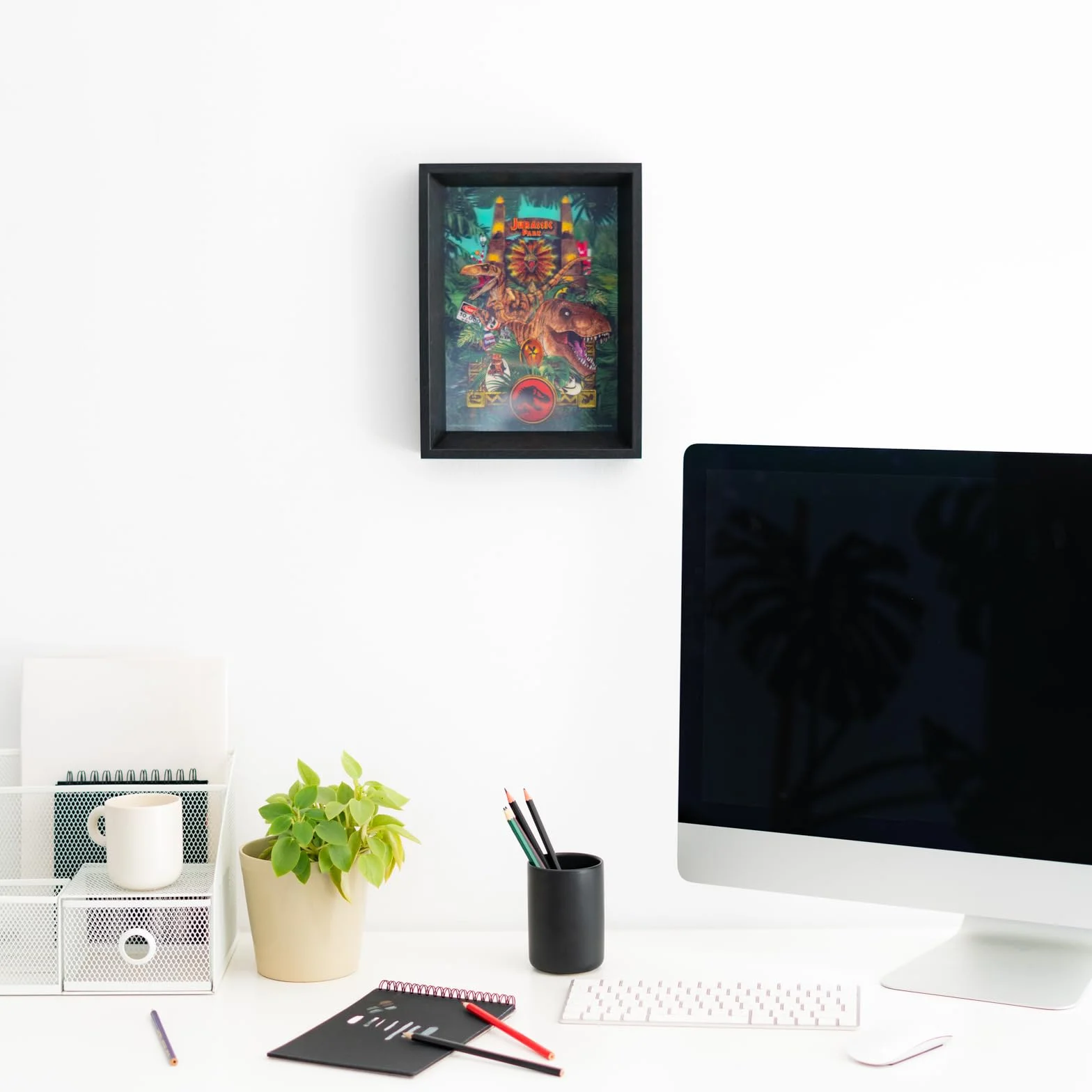 Grupo Erik: Quadro 3D Jurassic Park | Stampa Jurassic Park, Stampa 3D con Cornice Personalizzata, Poster Tridimensionale, Cofanetto Jurassic Park Gadget Casa