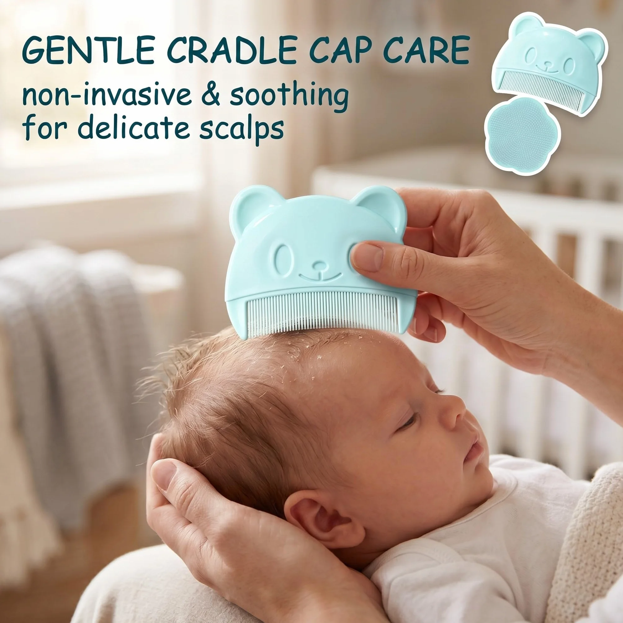 2 Pezzi Spazzola da Bagno per Neonati, pettine crosta lattea neonato, Spazzola per Bambini in Silicone, Pettine Neonato per Rimuovere La Crosta Lattea Del Bambino