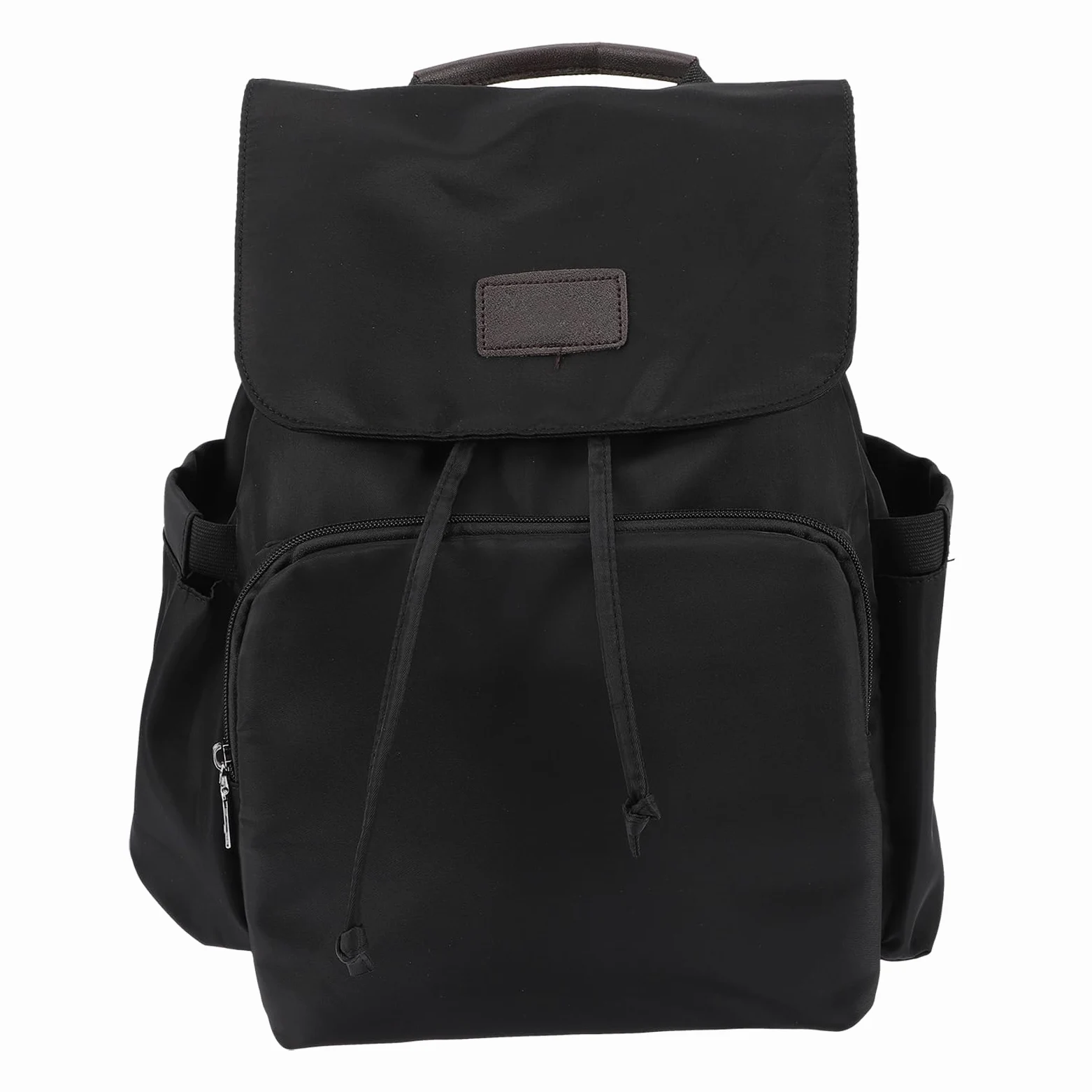 SOIMISS Zaino Borsa per Pannolini Chiusura a Coulisse, Grande Capienza | Tessuto Oxford Nero, Cuciture Curate e Stile Delicato, Viaggio Pratico, per Pannolini del Ragazzo Ragazza