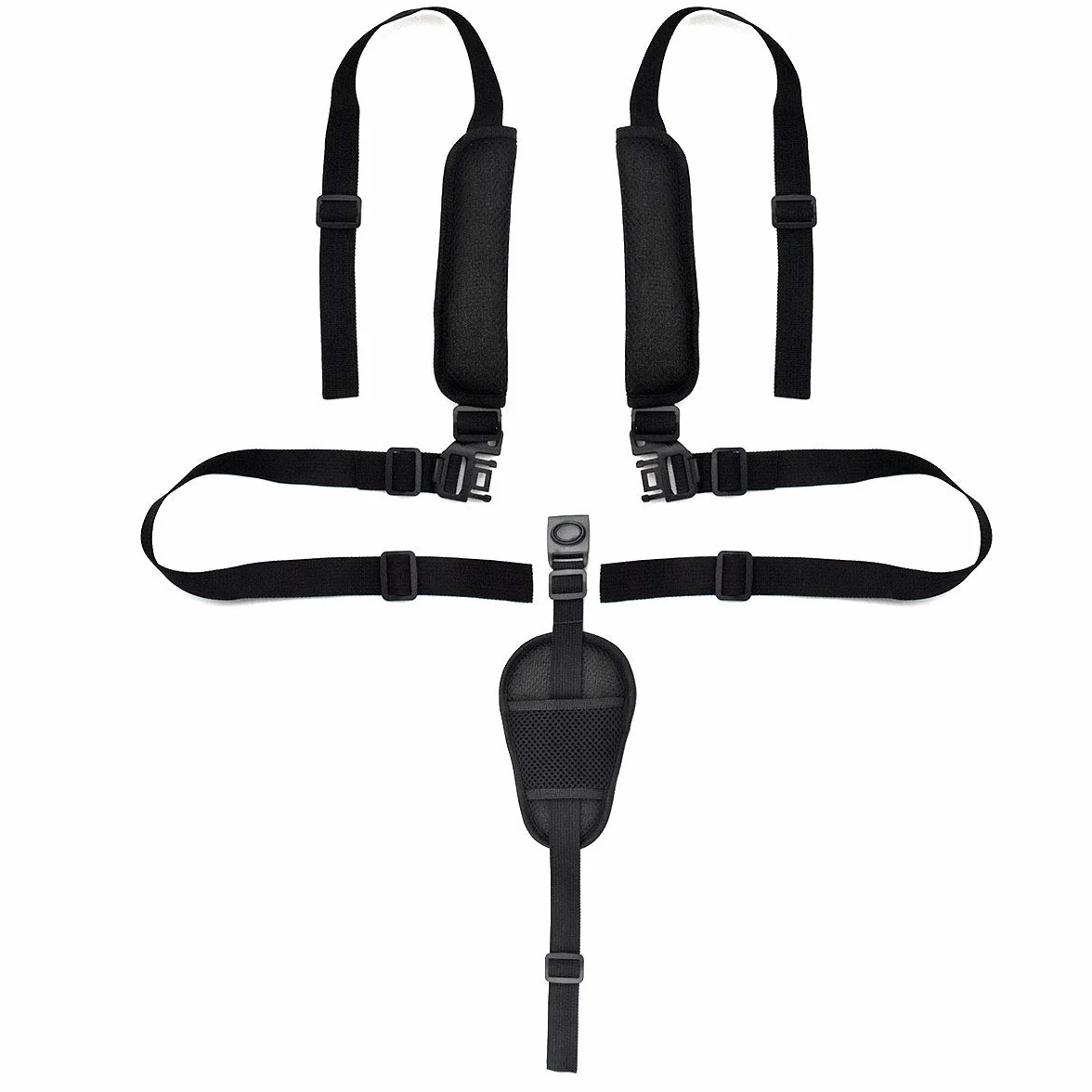 Cinture Universali per Seggiolone,Cintura di Sicurezza a 5 Punti Regolabile,Cinture Passeggino,con Spalline e Protezioni,per Seggiolone, Passeggino e Seggiolino per Bambini,Nero