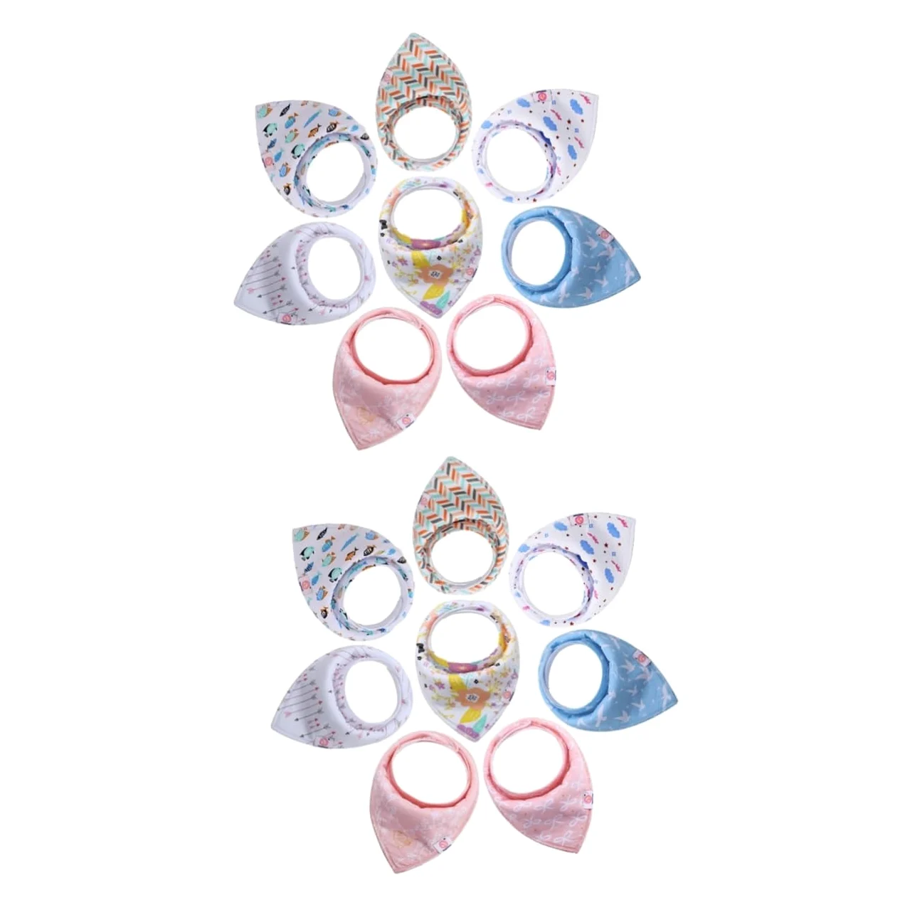 UPKOCH 16pezzi Bavaglini Bandana Per Assorbenti e Lavabili Per Teething e Svezzamento Design Per e Ragazze